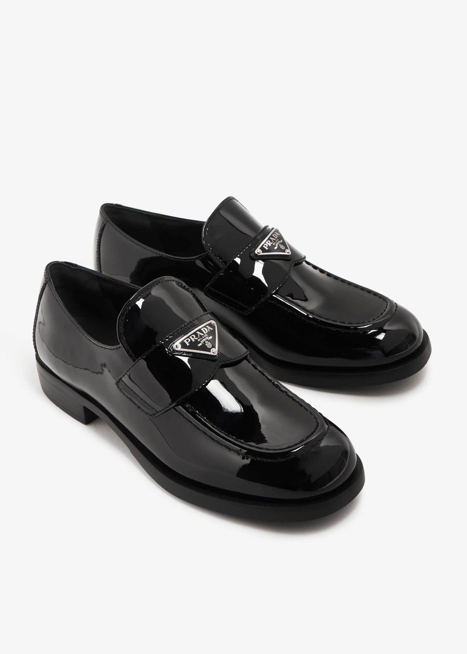 Prada Patent-leather loafers for Women - Black in UAE