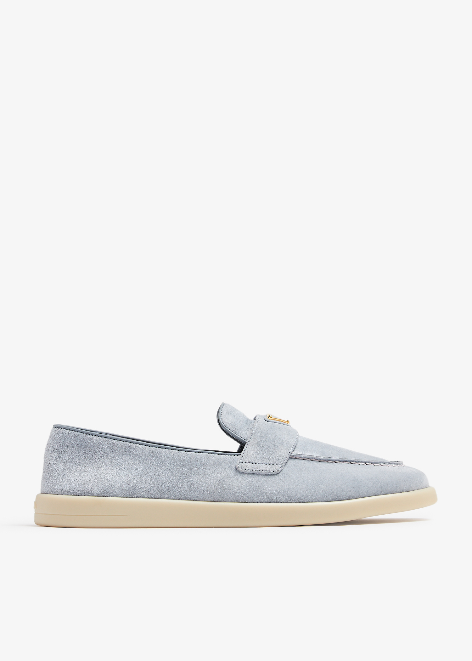 Prada Suede loafers for Women - Blue in UAE | Level Shoes