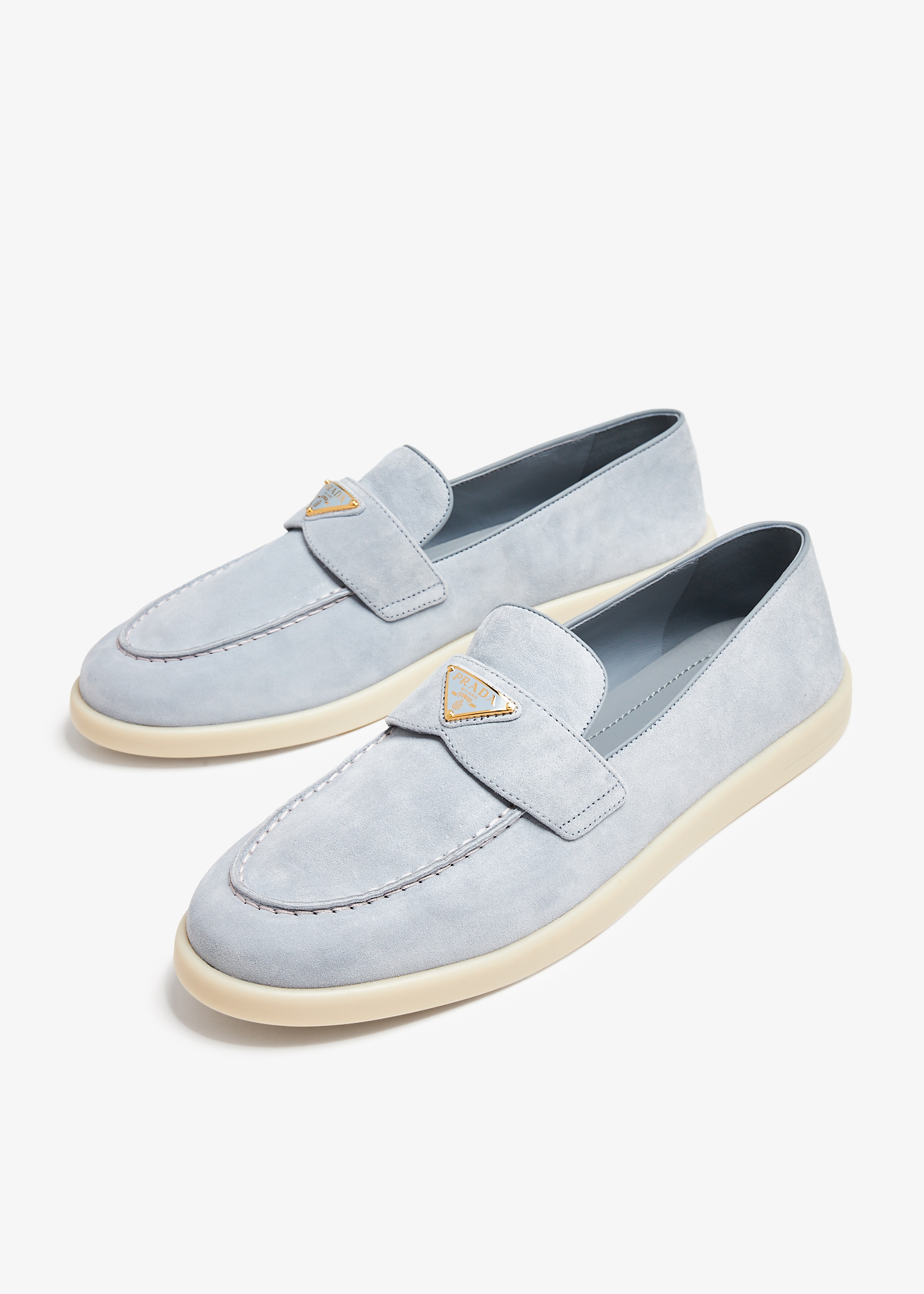 Prada Blue Suede Loafers Prada Men main image 4
