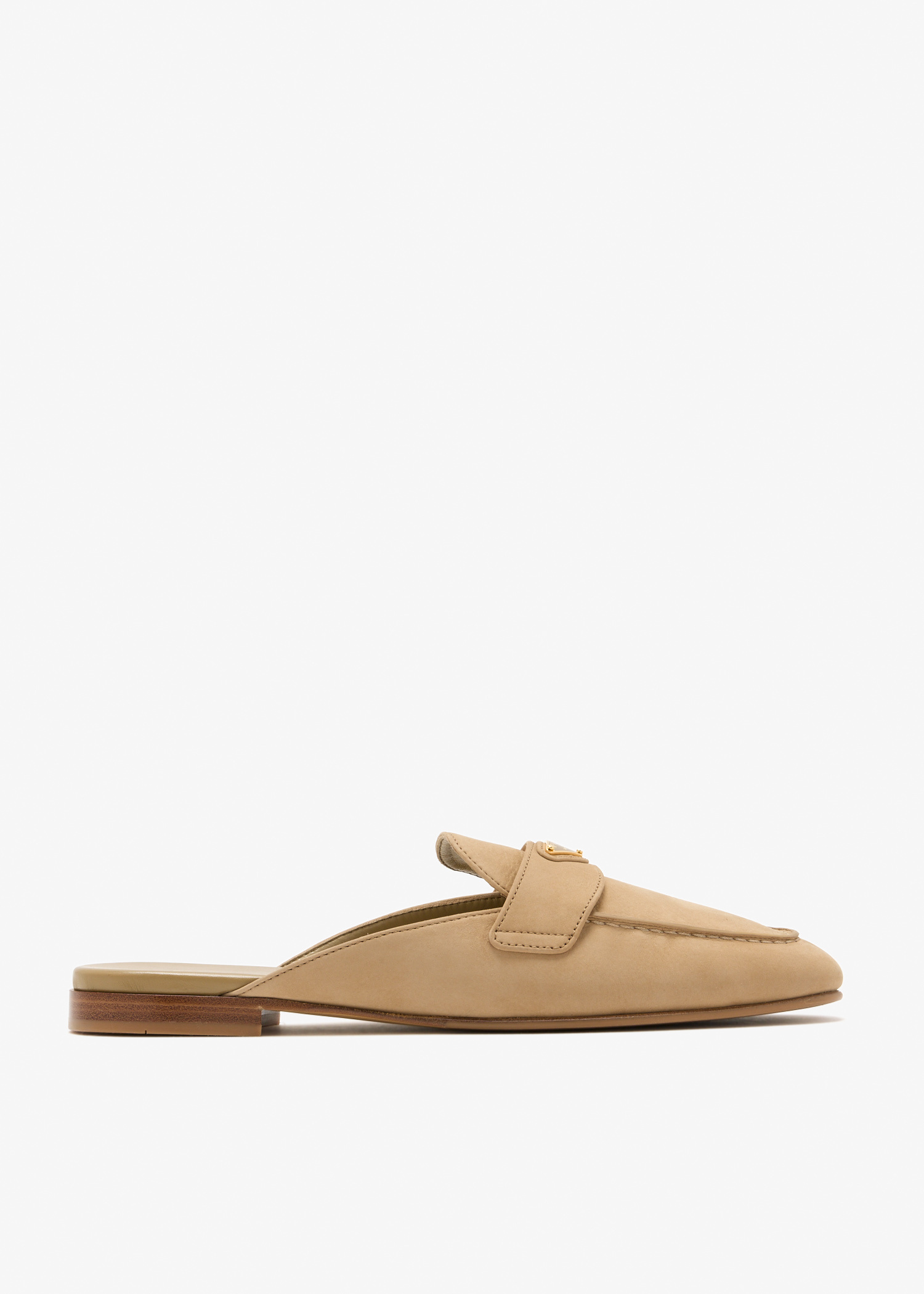 Prada Nubuck mules for Women - Beige in UAE | Level Shoes
