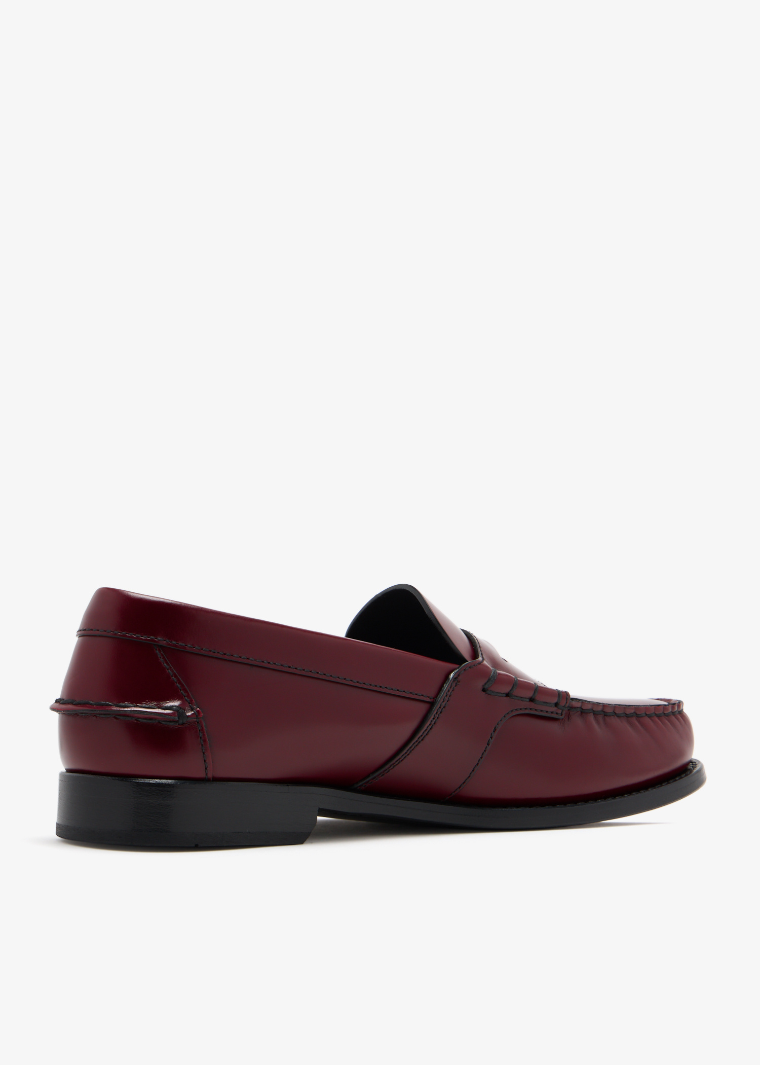 Prada Brushed leather loafers for Women - Burgundy in UAE | Level