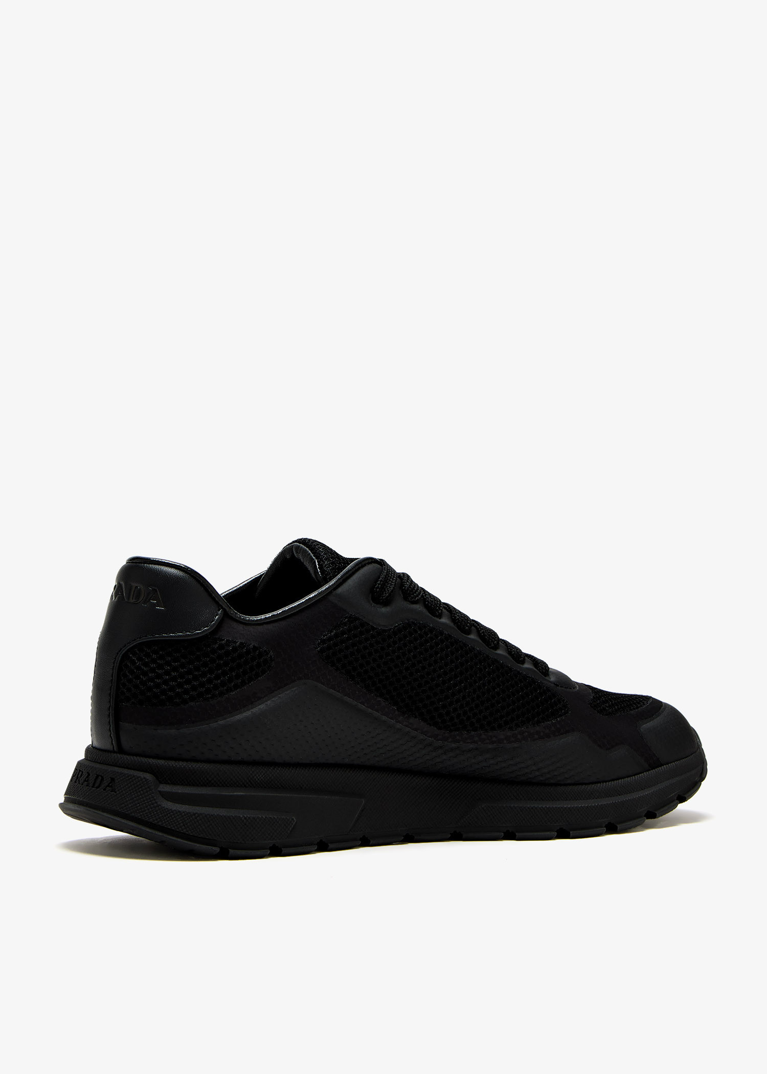 Prada Prax 2.0 fabric and mesh sneakers for Women - Black in