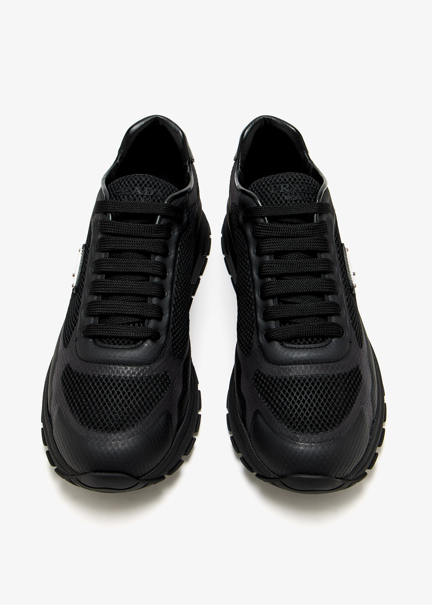 Prada Prax 2.0 fabric and mesh sneakers for Women - Black in