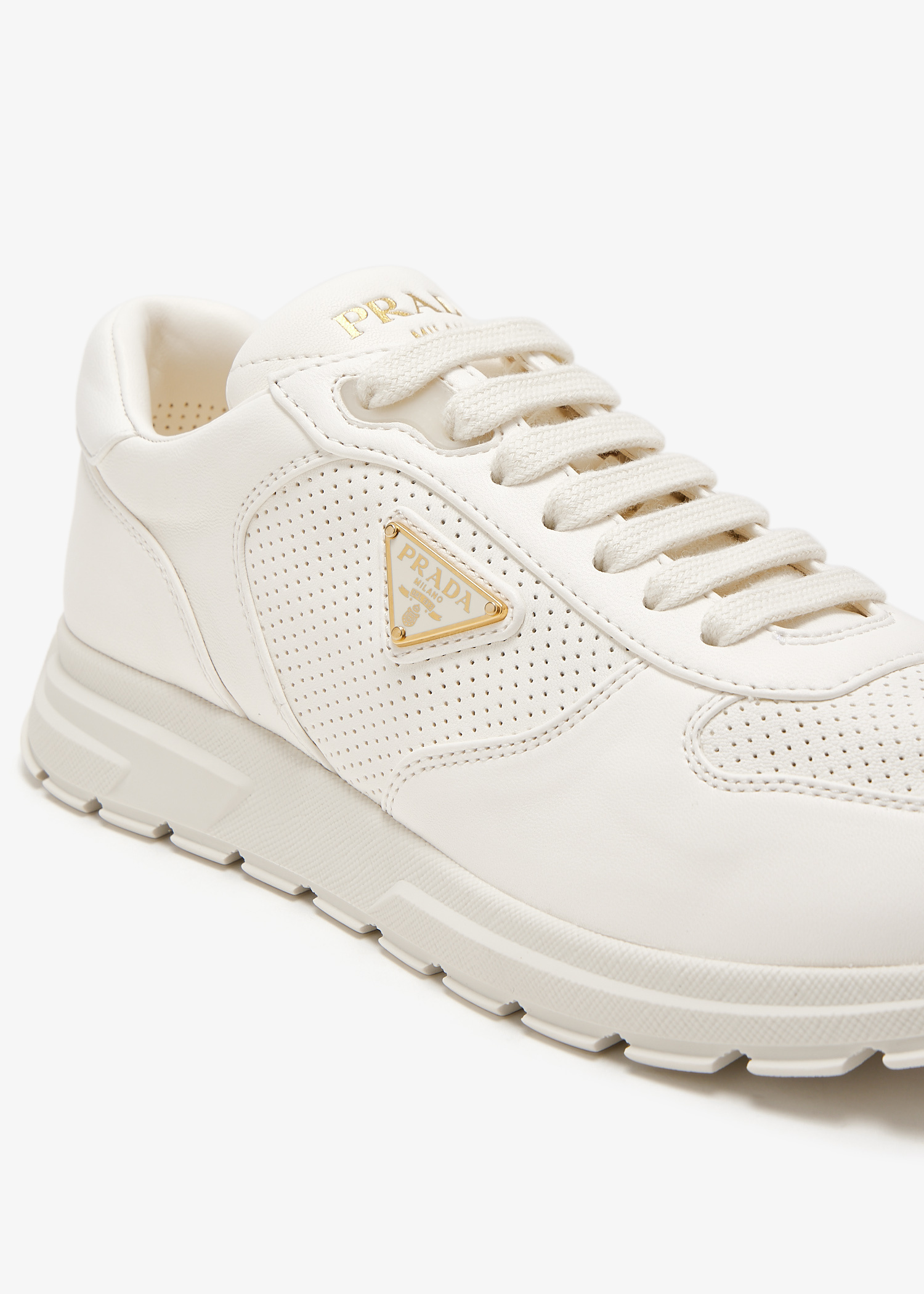 Prada PRAX 2.0 leather sneakers for Women - White in UAE