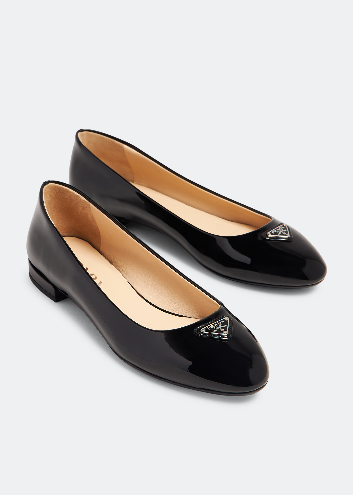 ★関税負担無し★ ※要在庫確認 PRADA Ballerina Shoes PRADA | Brushed Leather Cut-Out Ballerina Flats | Women