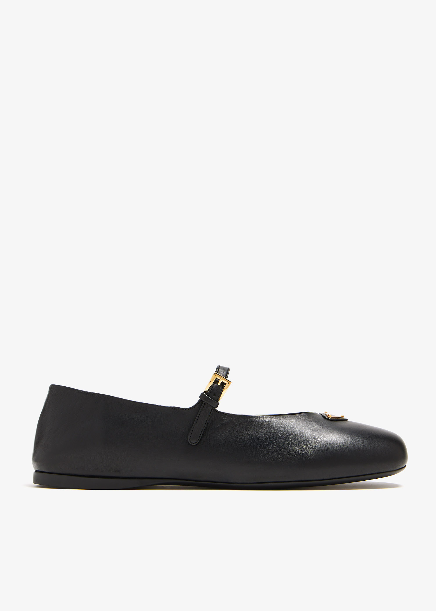 バレエシューズ PRADA BALLERINE SHOES (1F795NF00579N F0002) Black Nappa leather ballerinas with studs | PRADA