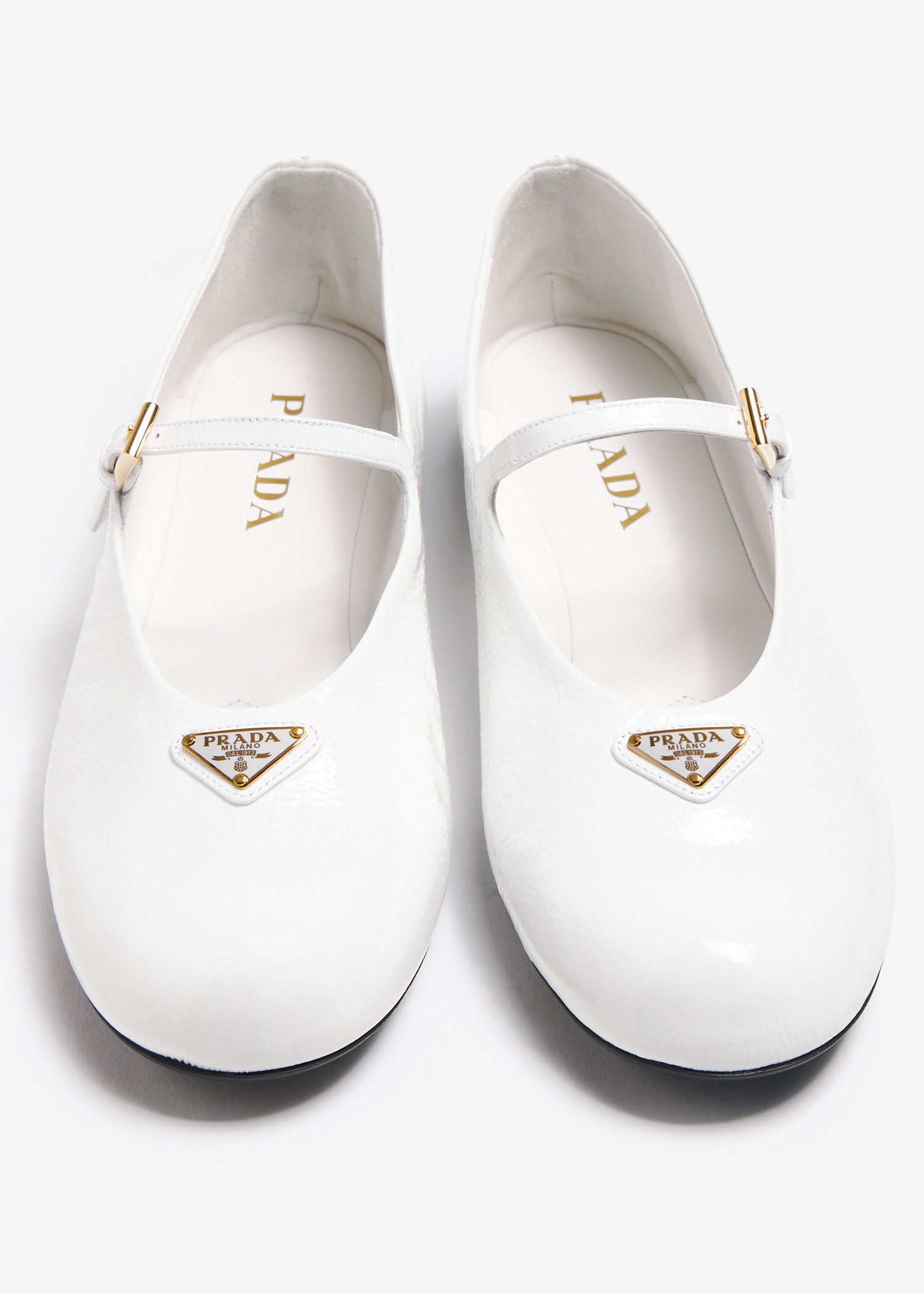 Prada Patent leather ballerinas for Women - White in UAE