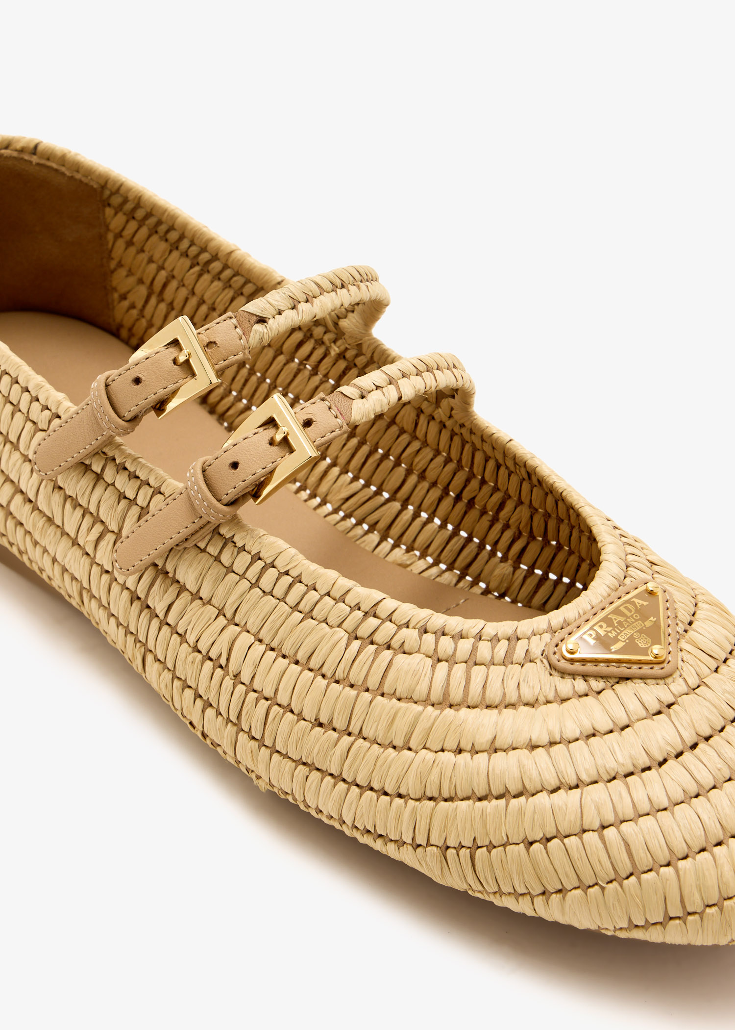 Prada Crochet ballerinas for Women - Beige in UAE | Level Shoes