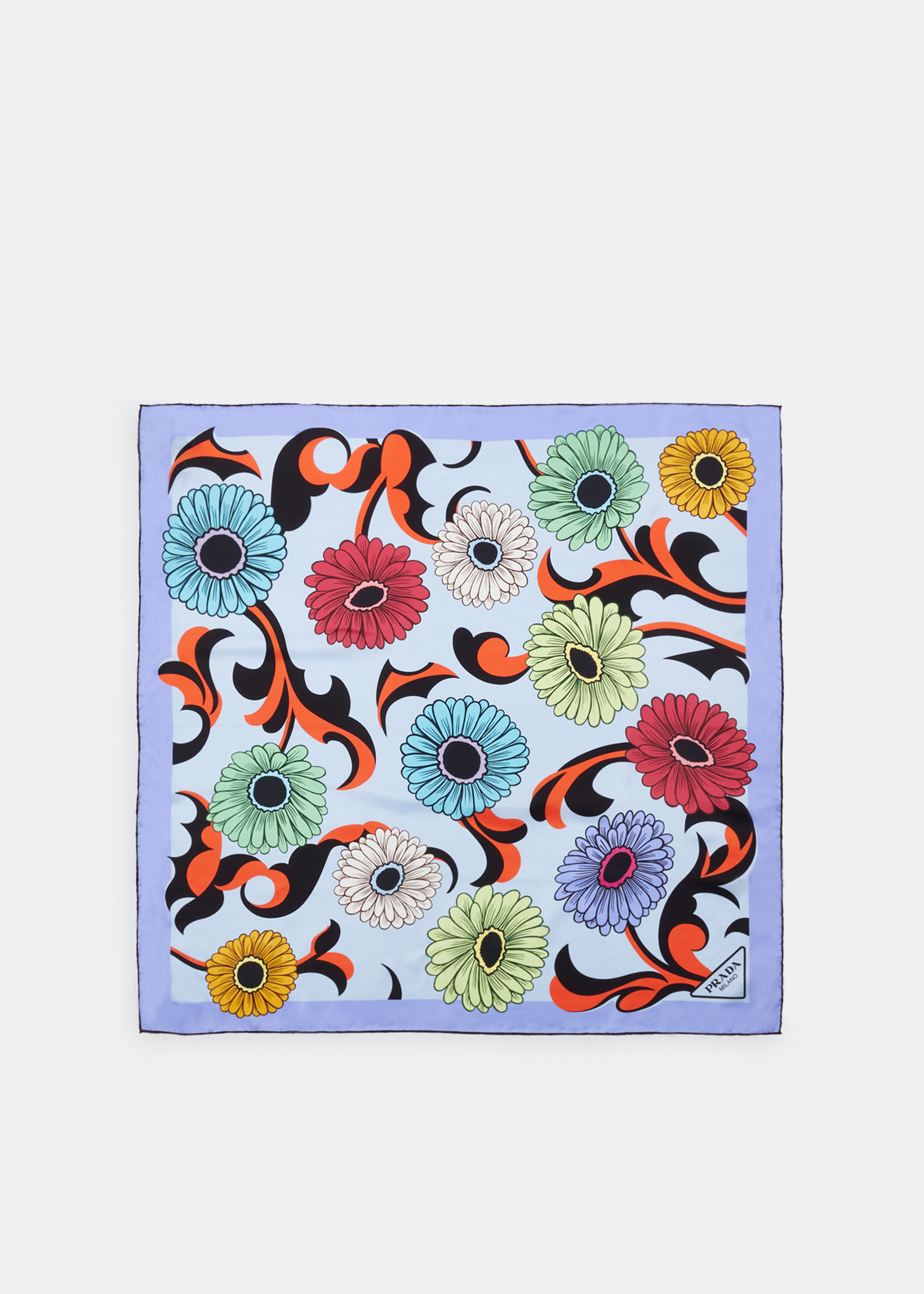 Prada Printed silk twill scarf for Women - Printed in UAE