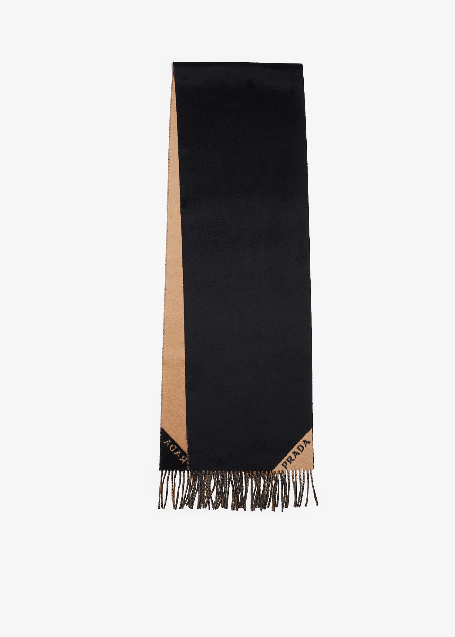 ESCADA　金ボタン　ダブルブレスト　カシミヤ100%　コート　ワッペン Prada Double cashmere scarf for Women - Black in UAE | Level Shoes