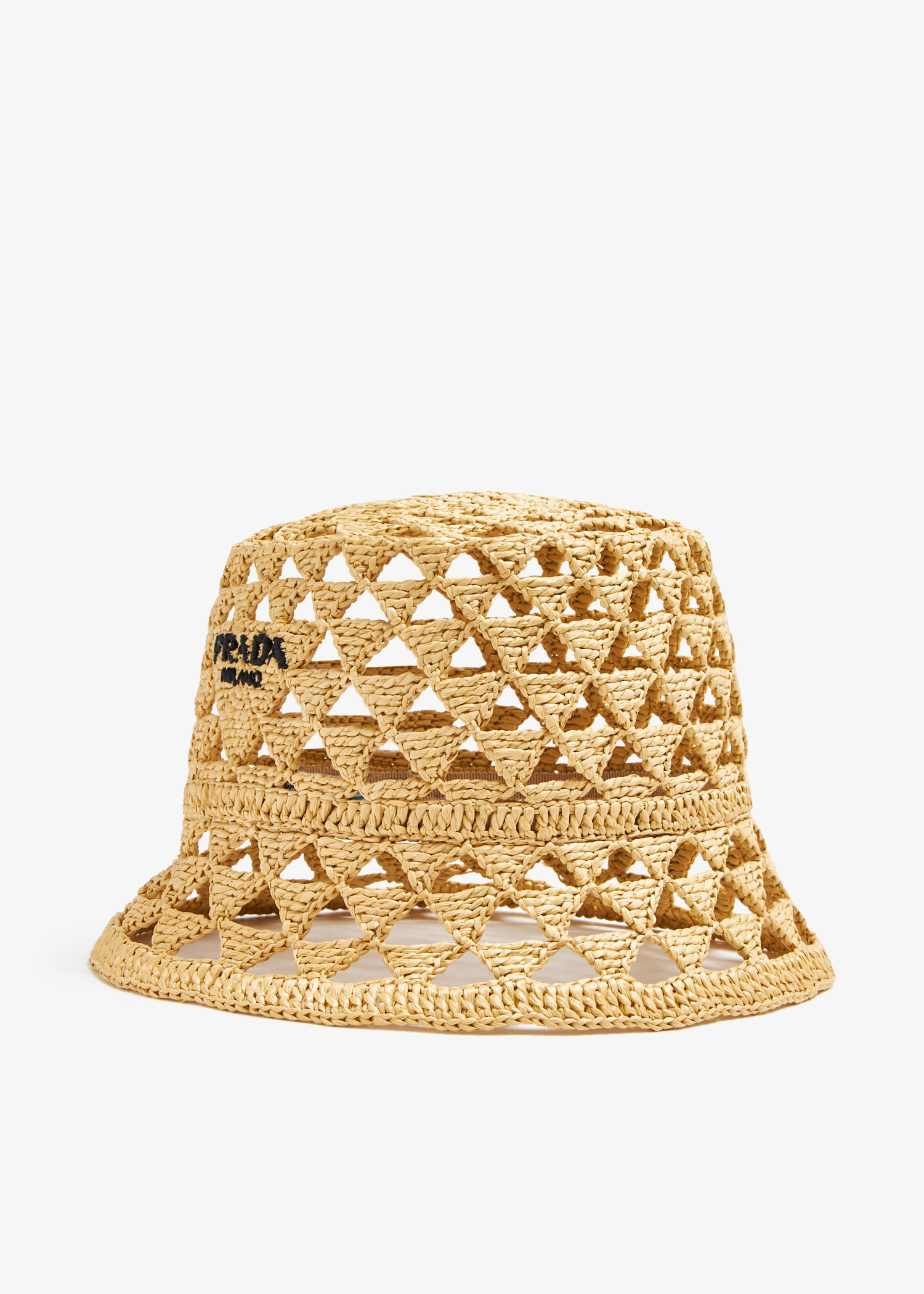 Prada Crochet bucket hat for Women - Beige in UAE | Level Shoes