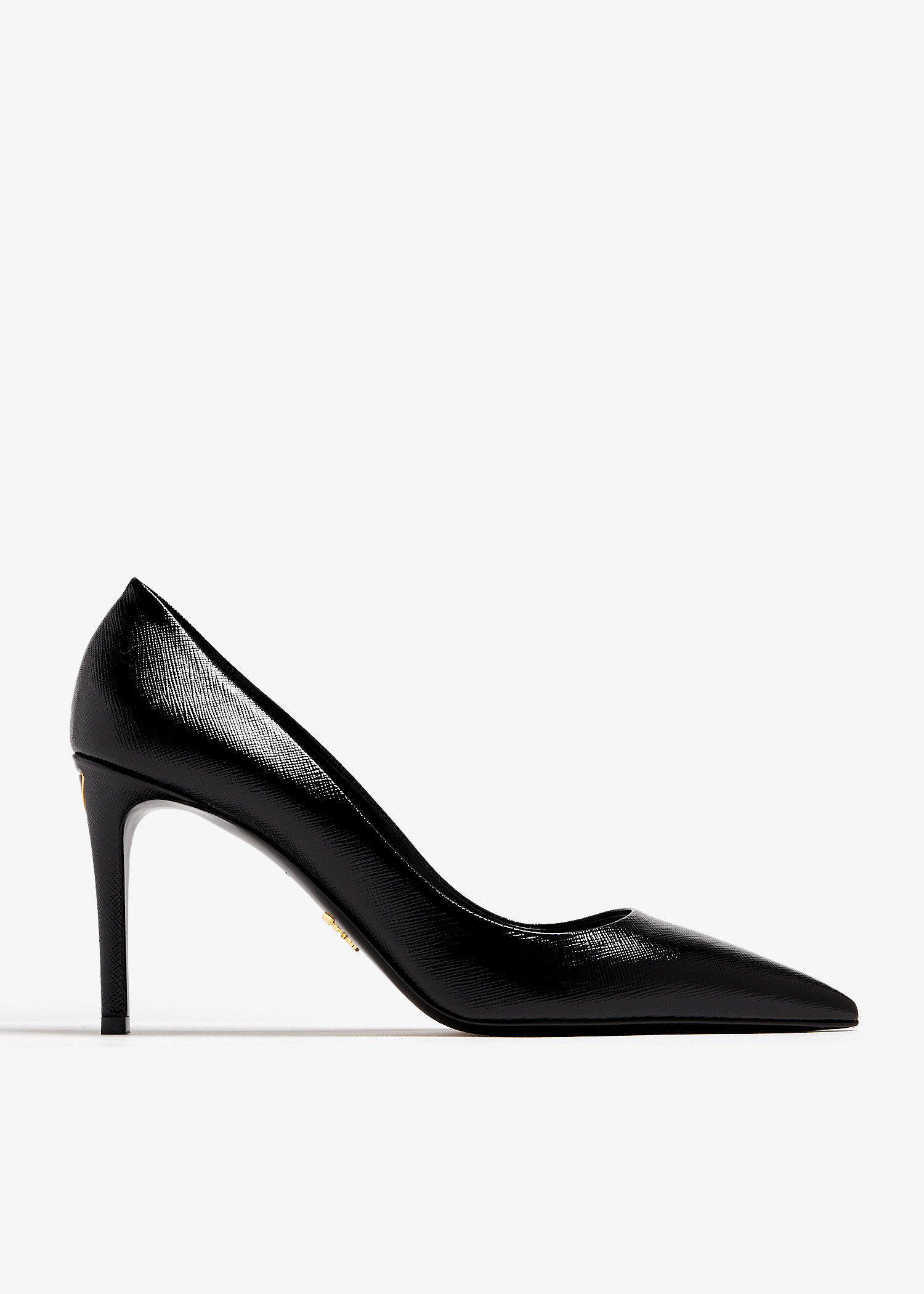 Prada女式Saffiano 皮革高跟鞋- 黑色| 阿联酋Level Shoes