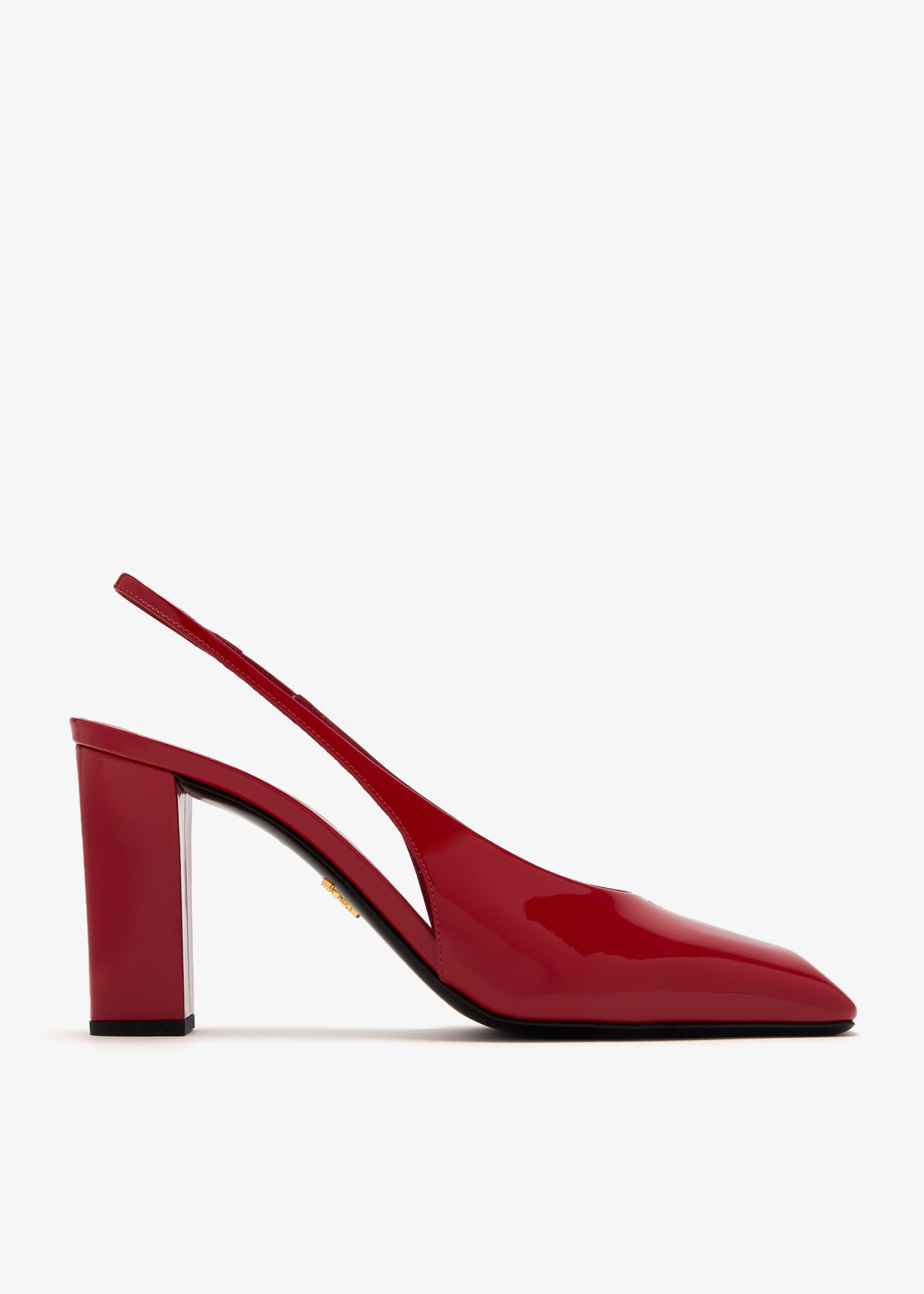 【日本入手困難】Leather and patent leather slingback pumps CL22115S-Christian-Louboutin-