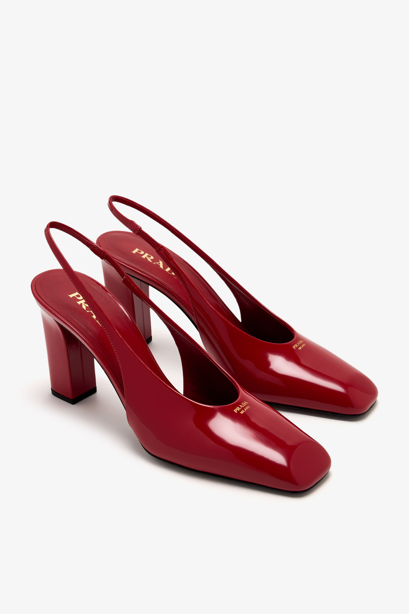 Prada Patent leather slingback pumps for Women - Red in UAE