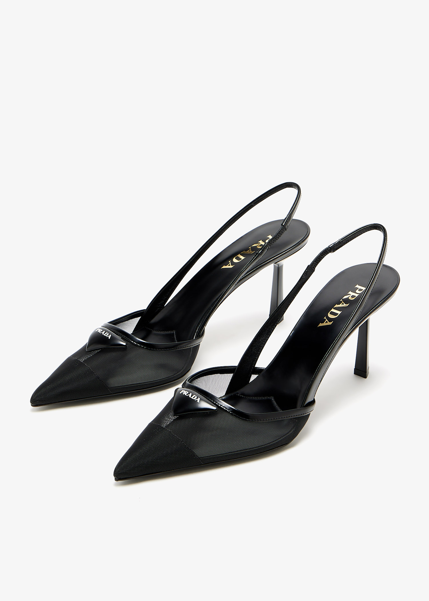 Prada Mesh fabric slingback pumps for Women - Black in UAE