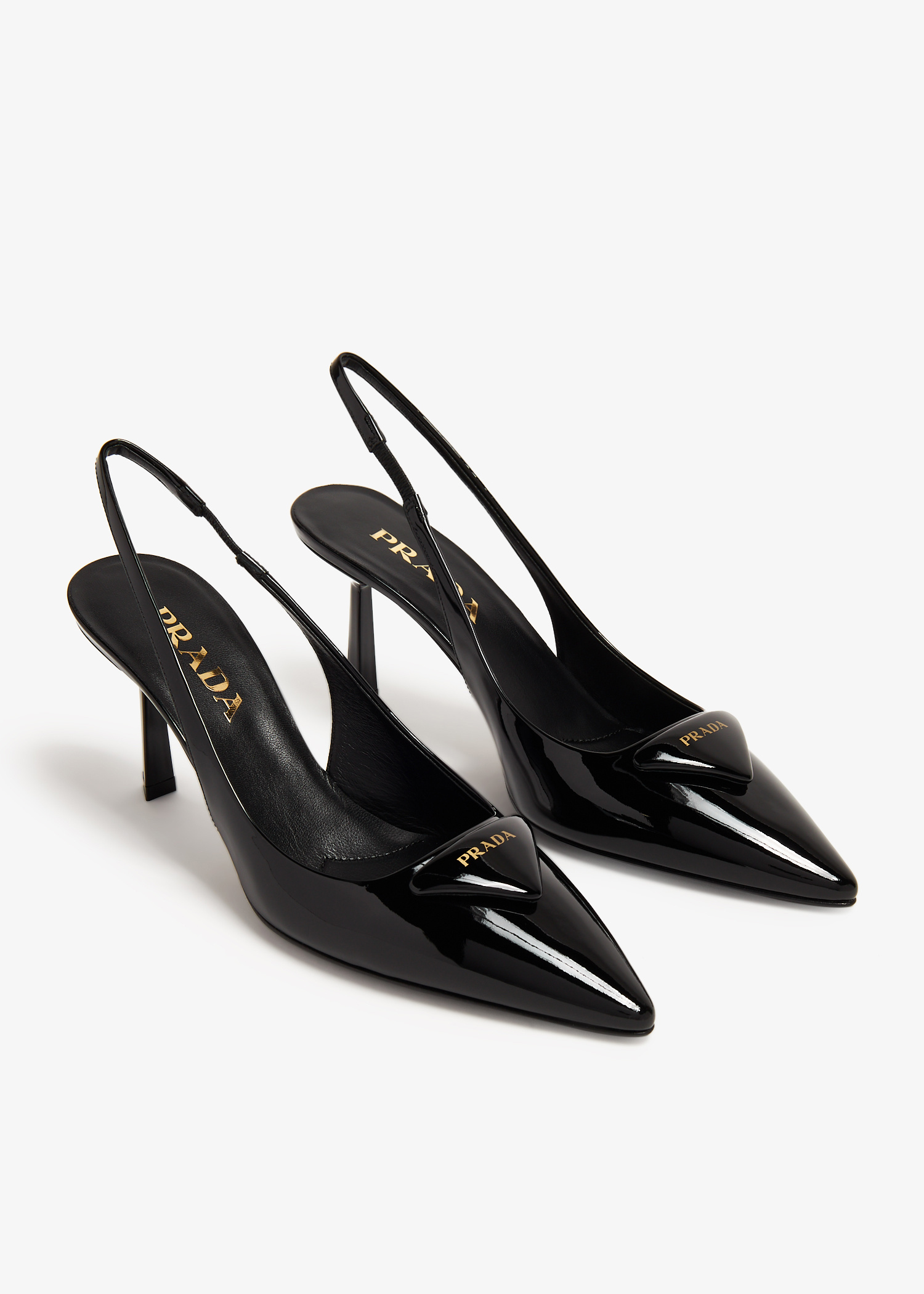 Prada Patent leather slingback pumps for Women - Black in UAE