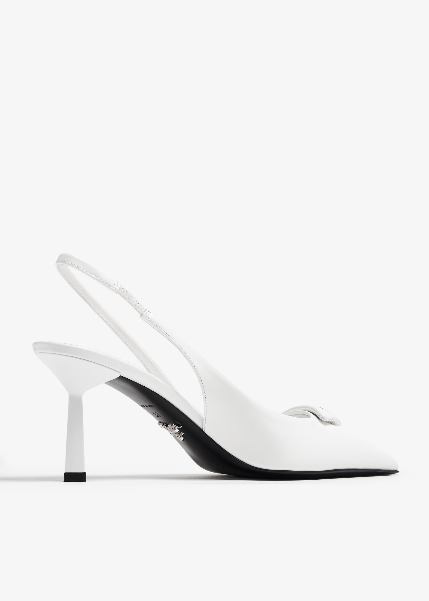 Prada Brushed leather slingback pumps for Women - White in