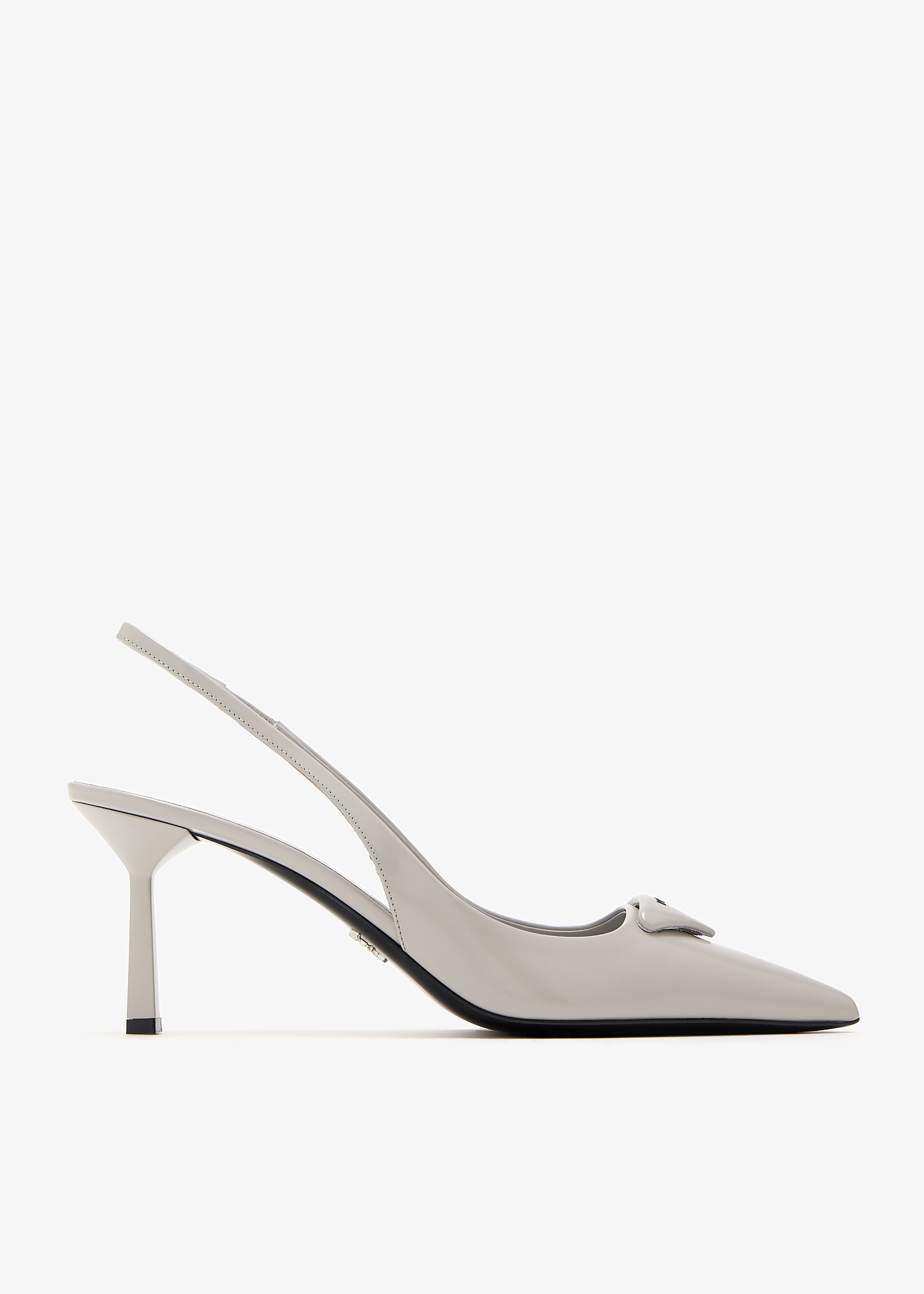 Prada Brushed leather slingback pumps for Women - Grey in
