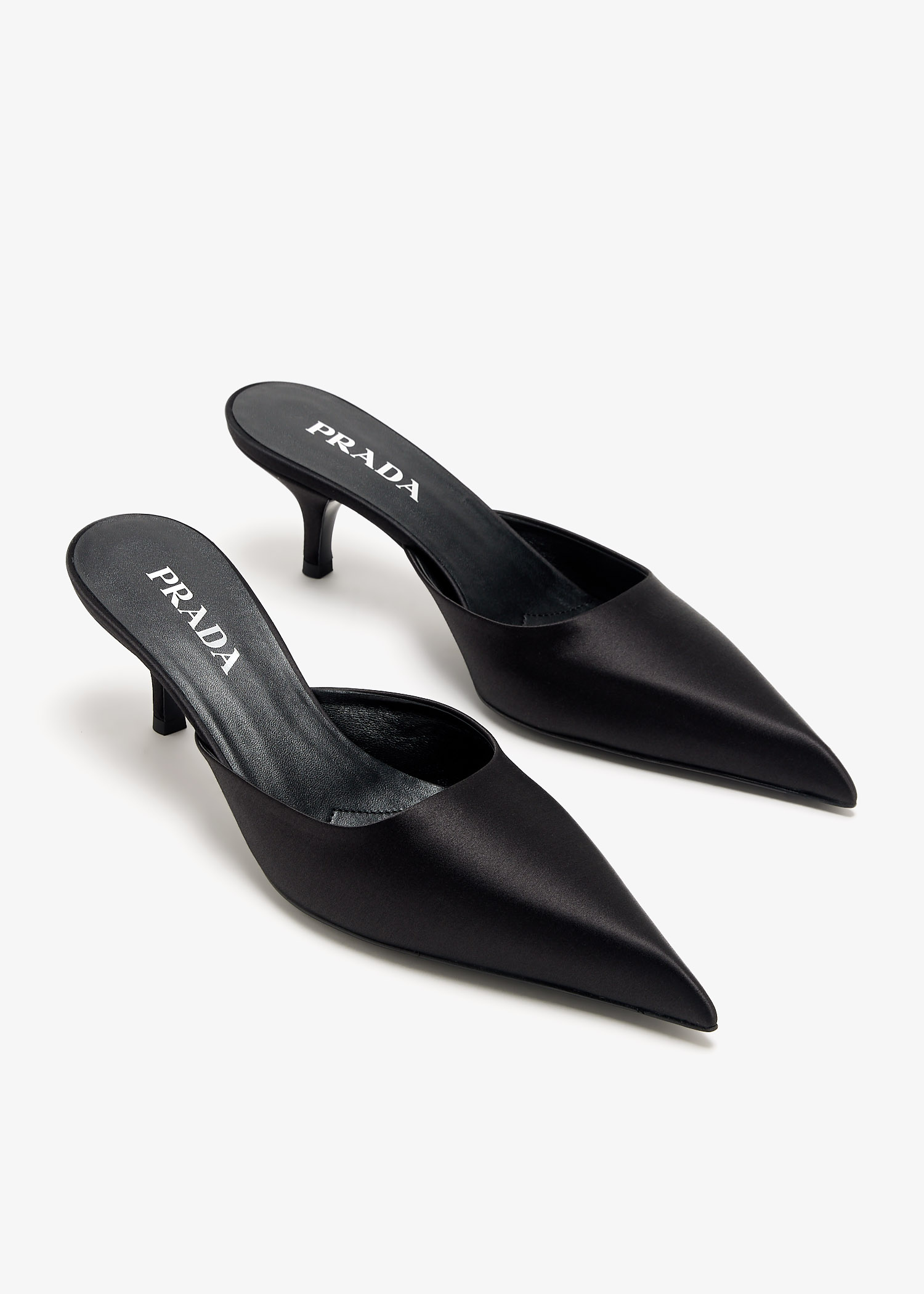 Prada Satin mules for Women - Black in UAE | Level Shoes