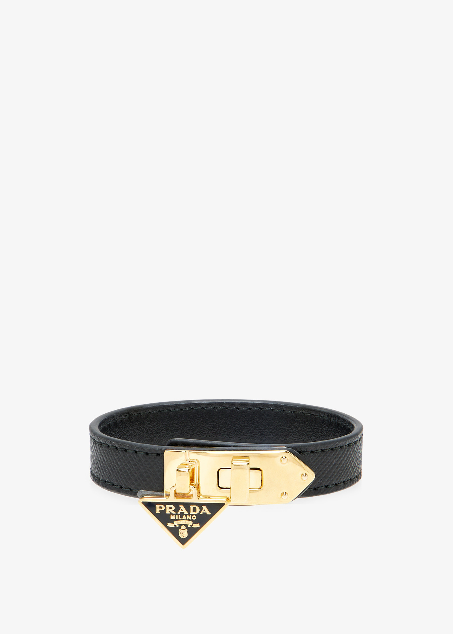Prada Saffiano leather bracelet for Women - Black in UAE