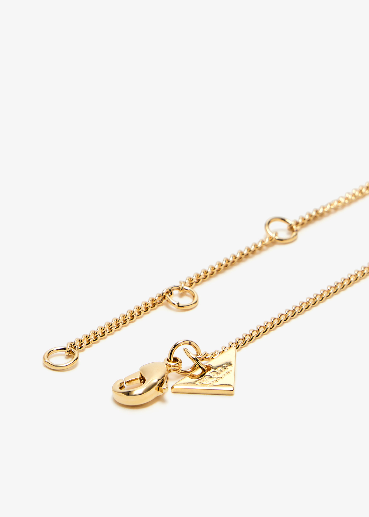 Prada Enameled metal necklace for Women - Gold in KSA | Level Shoes