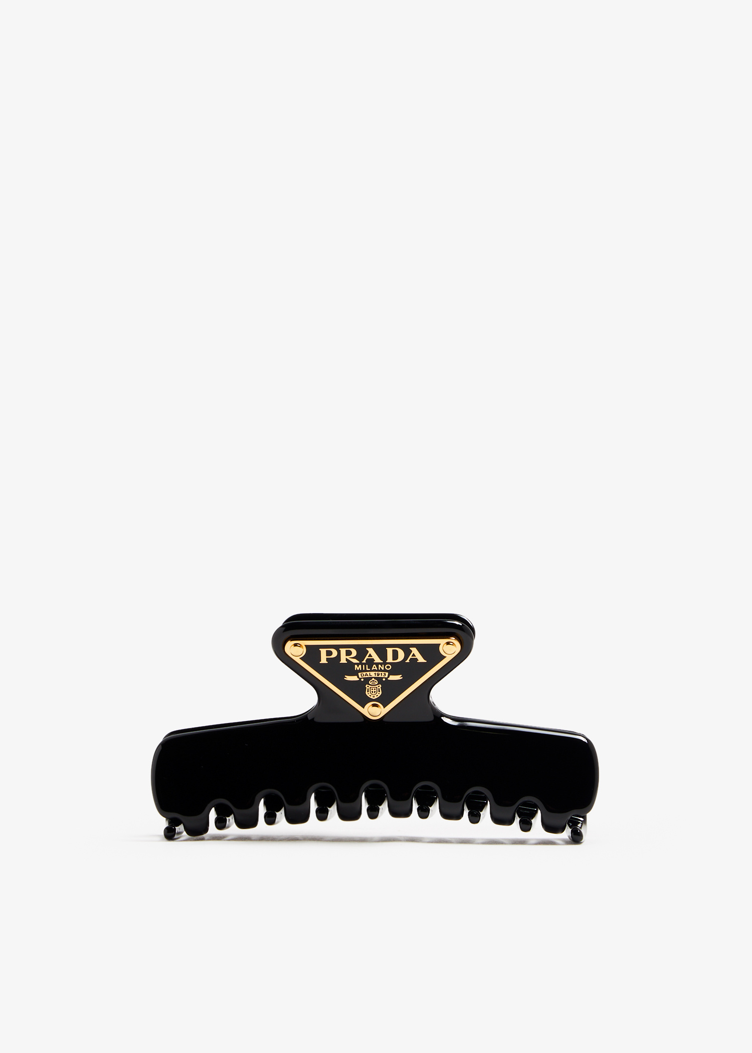 Prada Metal hair clip for Women - Black in UAE | Level Shoes