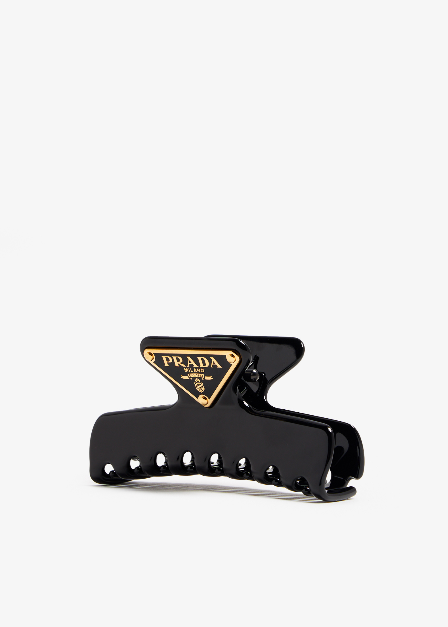 ヘアアクセサリー PRADA Woman Hair accessory Black 1IF1292DMI F0632 Prada Black hair clip in Re-Nylon | TheDoubleF