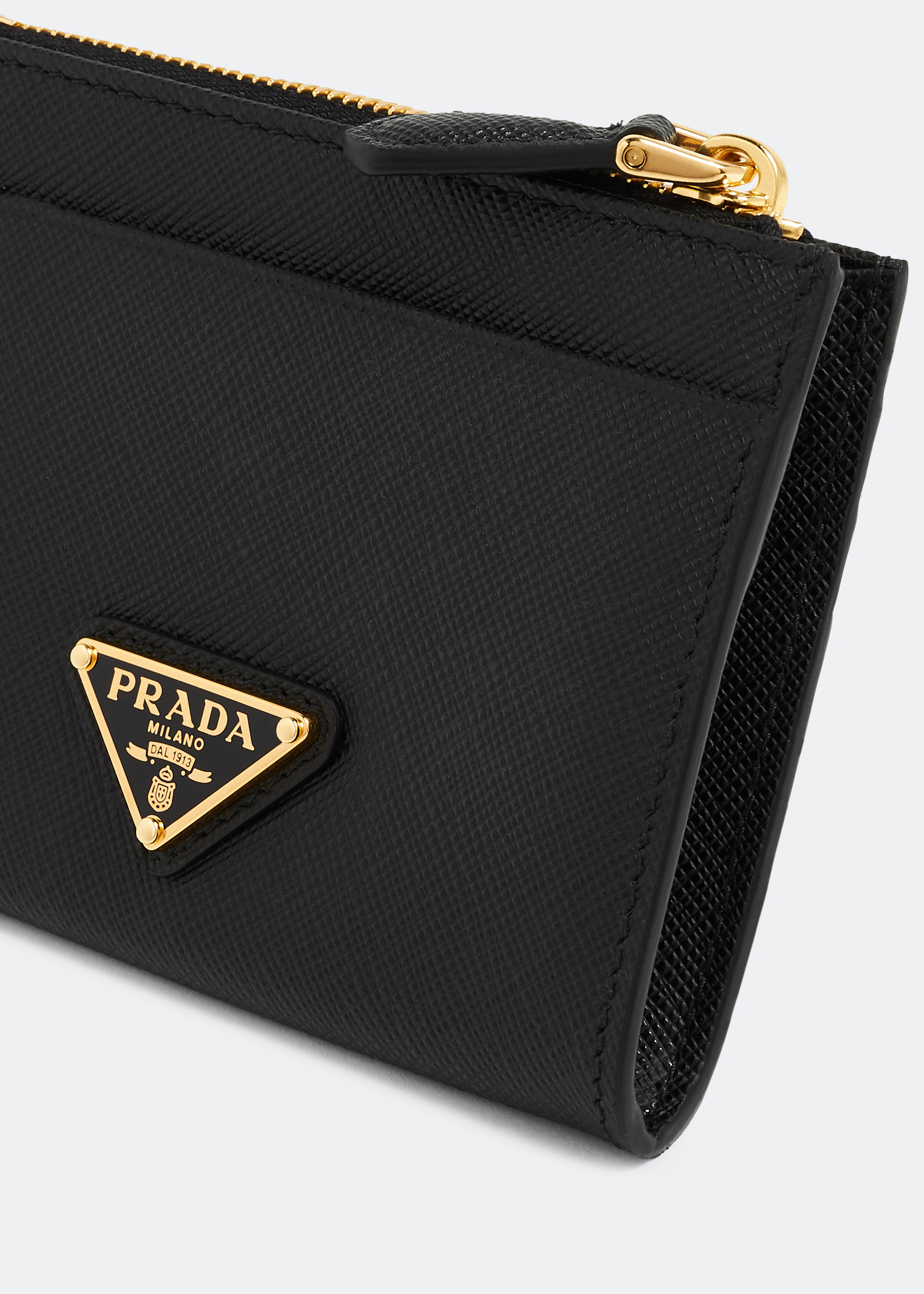 VIP【関税送料無料】希少 Prada Cardholder Black Saffiano and smooth leather card holder | PRADA