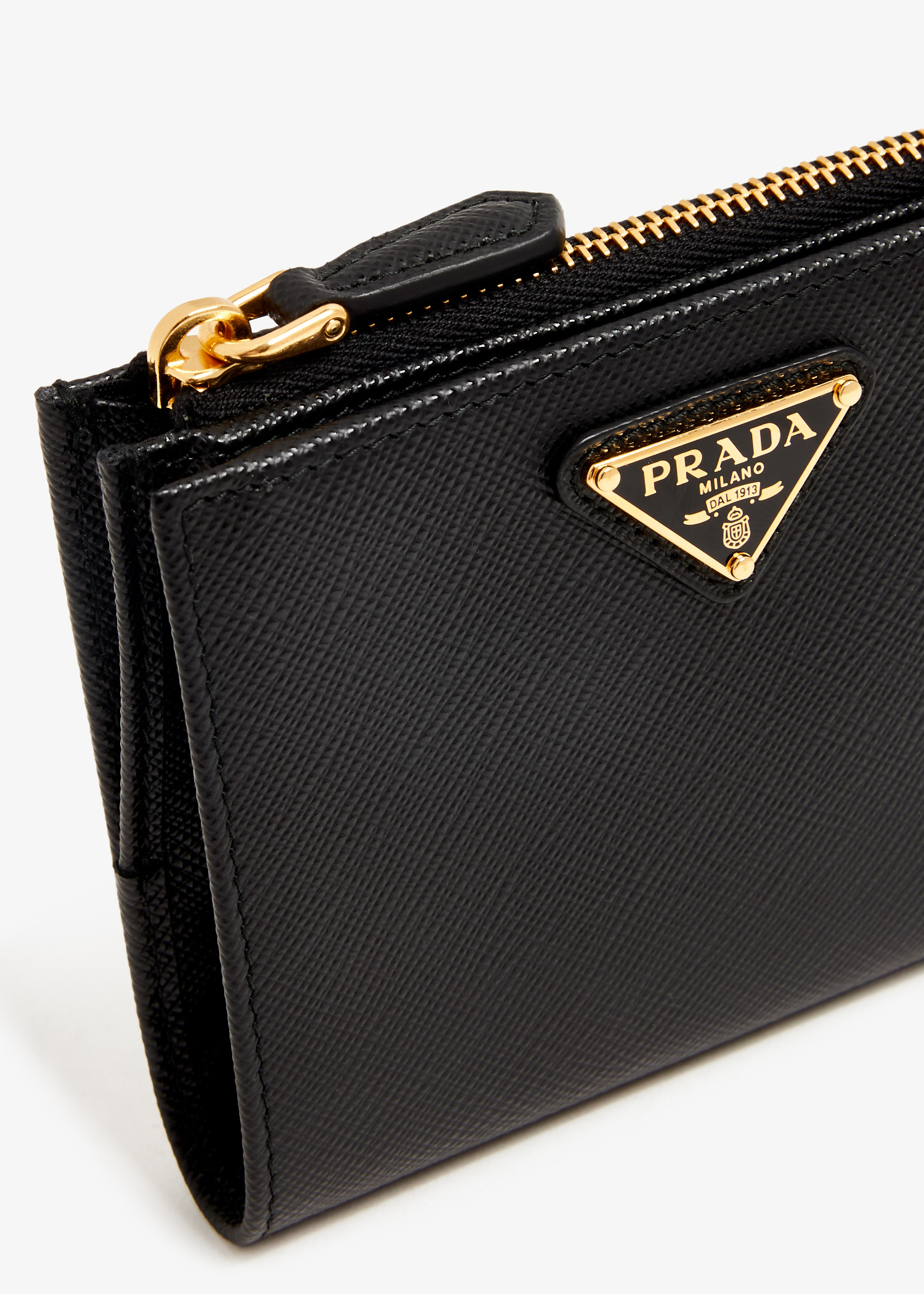 Prada Small Saffiano leather wallet for Women - Black in UAE