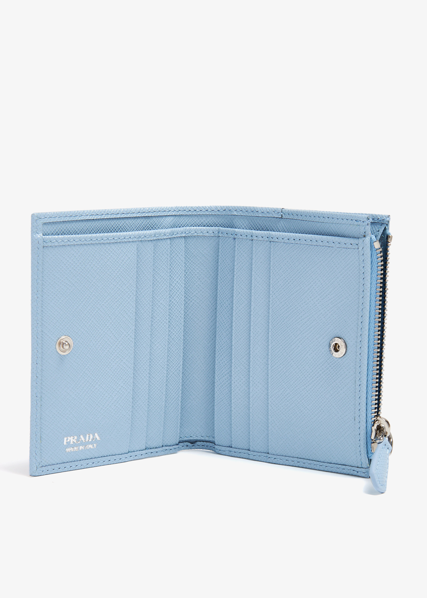 Prada Small Saffiano leather wallet for Women - Blue in