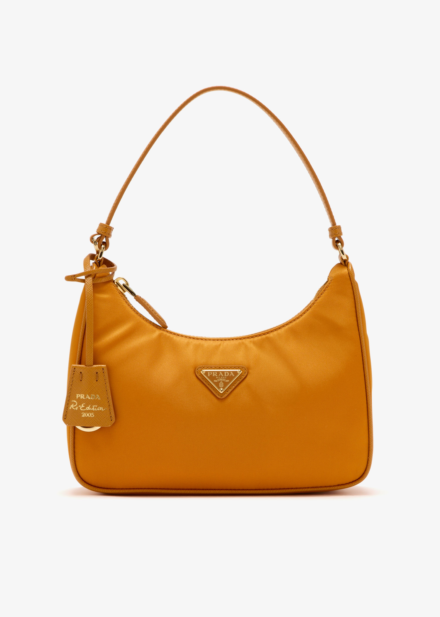 【PRADA】Re-Edition 2005 Re-Nylon ゴールド ミニ バッグ Prada Re-Edition 2005 Re-Nylon and Saffiano mini bag for