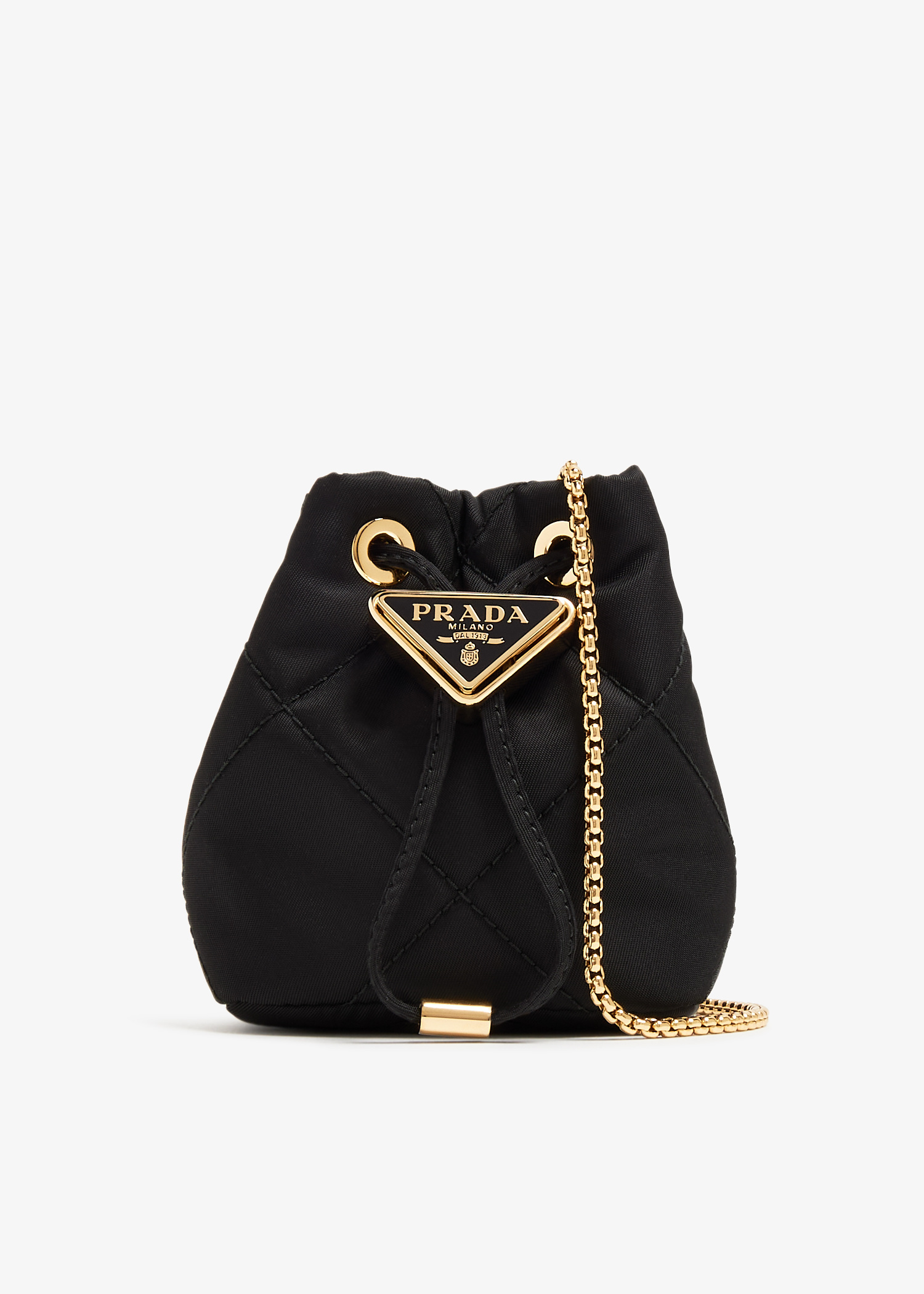 PRADA 23AW Re-Nylon ミニキルティングバッグ Prada Re-Nylon パデッド ミニバッグ | ブラック | FARFETCH JP