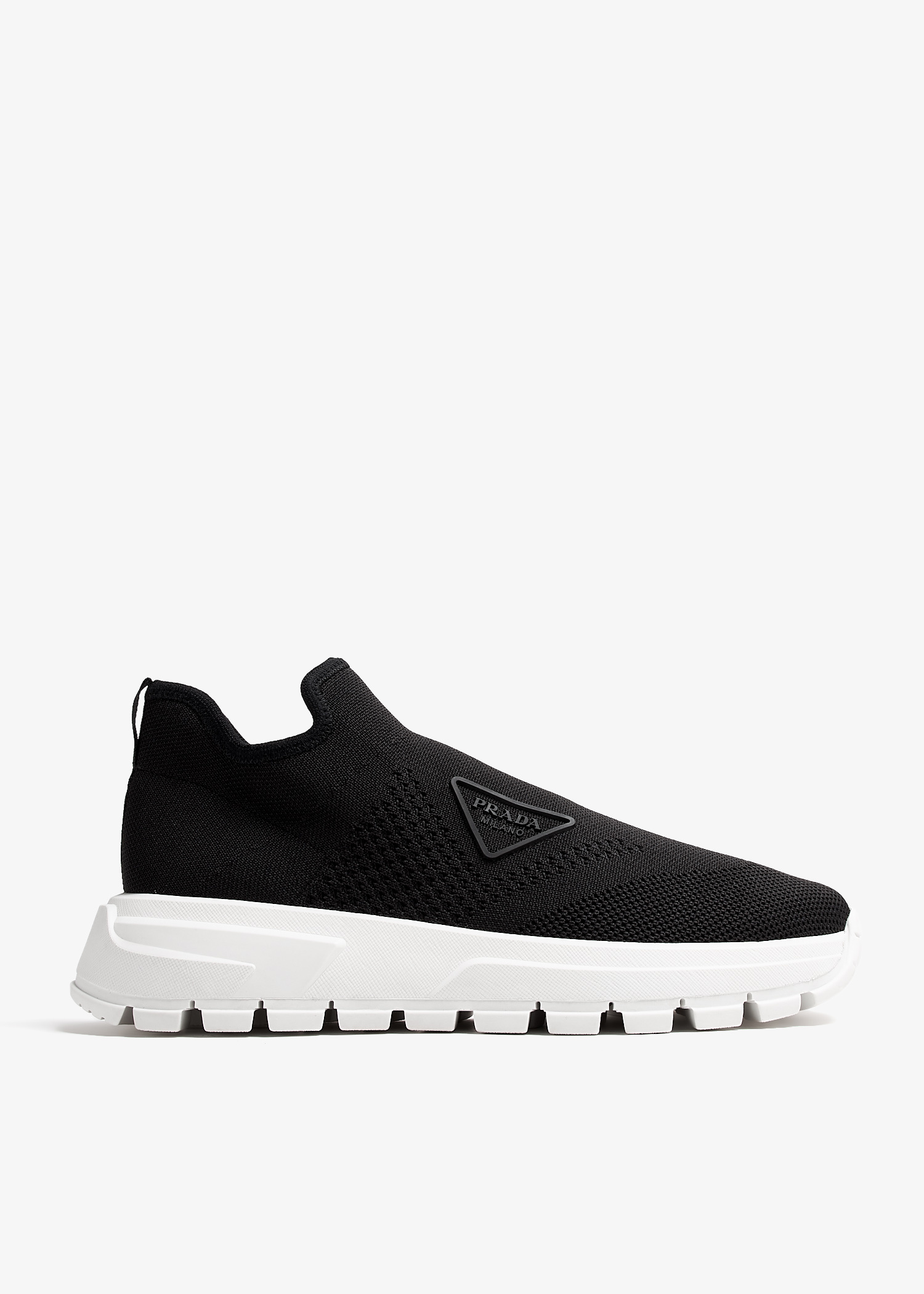 Prada＊Knit sock sneakers ニットソックススニーカー＊送料込 Authentic Mens Prada Logo Sock Black White Knit Sneakers | eBay