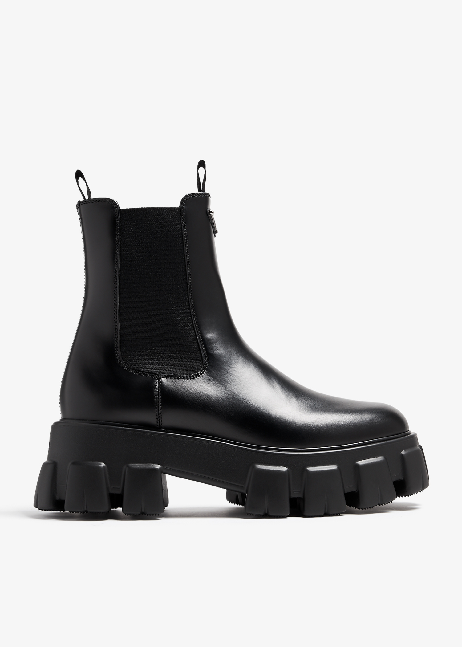 Prada Prada Monolith Chelsea 靴女士- 黑色| Level Shoes 阿联酋