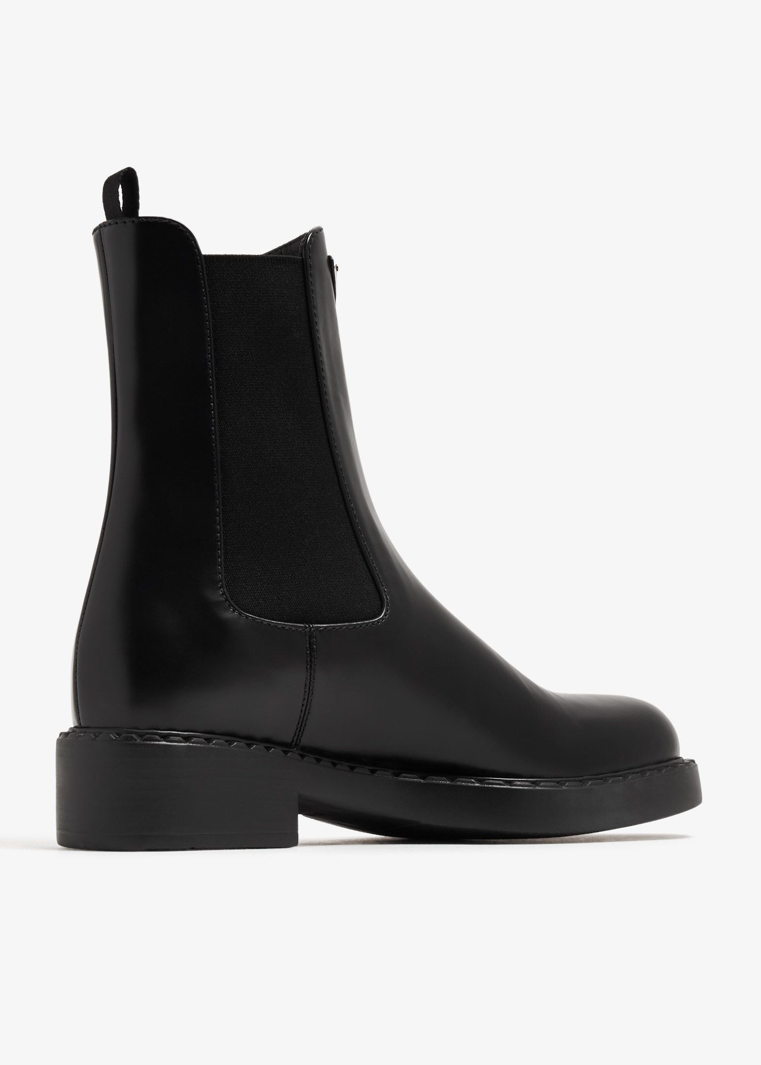 Prada Brushed leather booties for Women - Black in UAE
