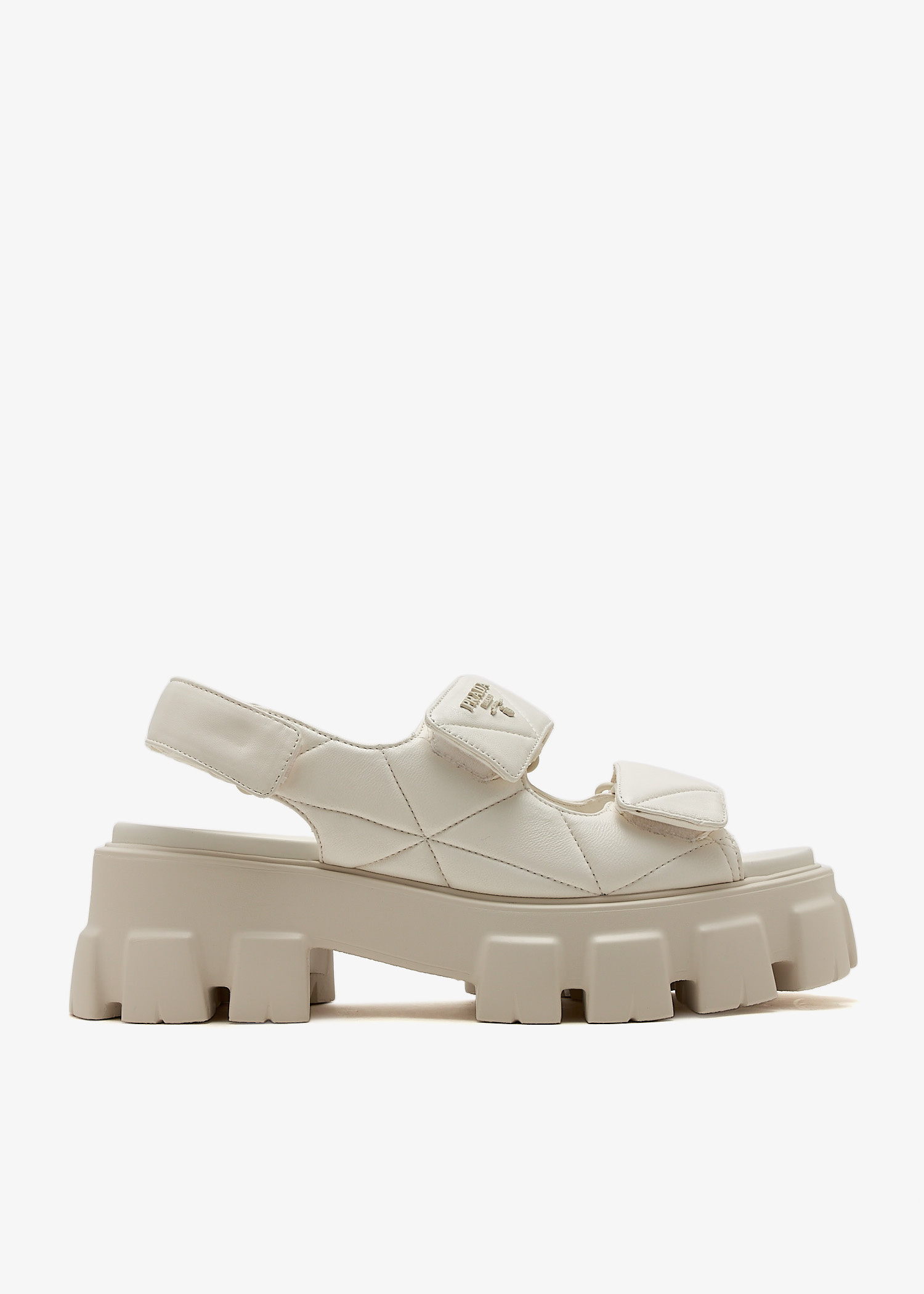 25SS【PRADA】Monolith Nappa Sandals ★送料関税込★ Prada Monolith Nappa Leather Sandals | Saks Fifth Avenue