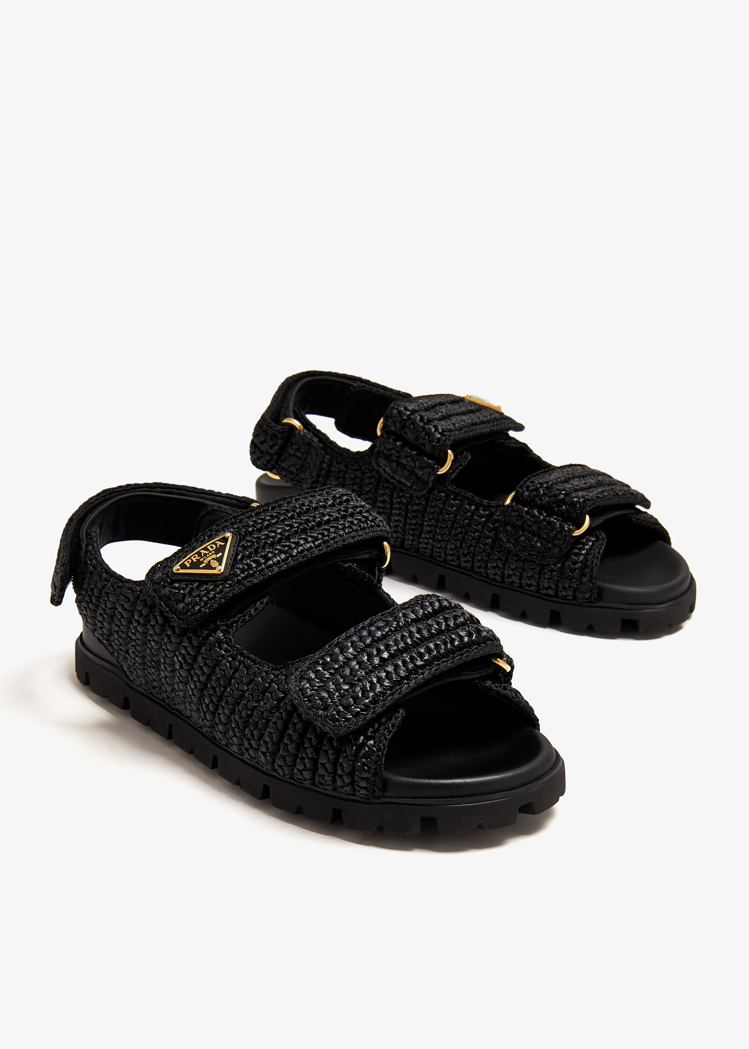Prada Crochet sandals for Women - Black in UAE | Level Shoes