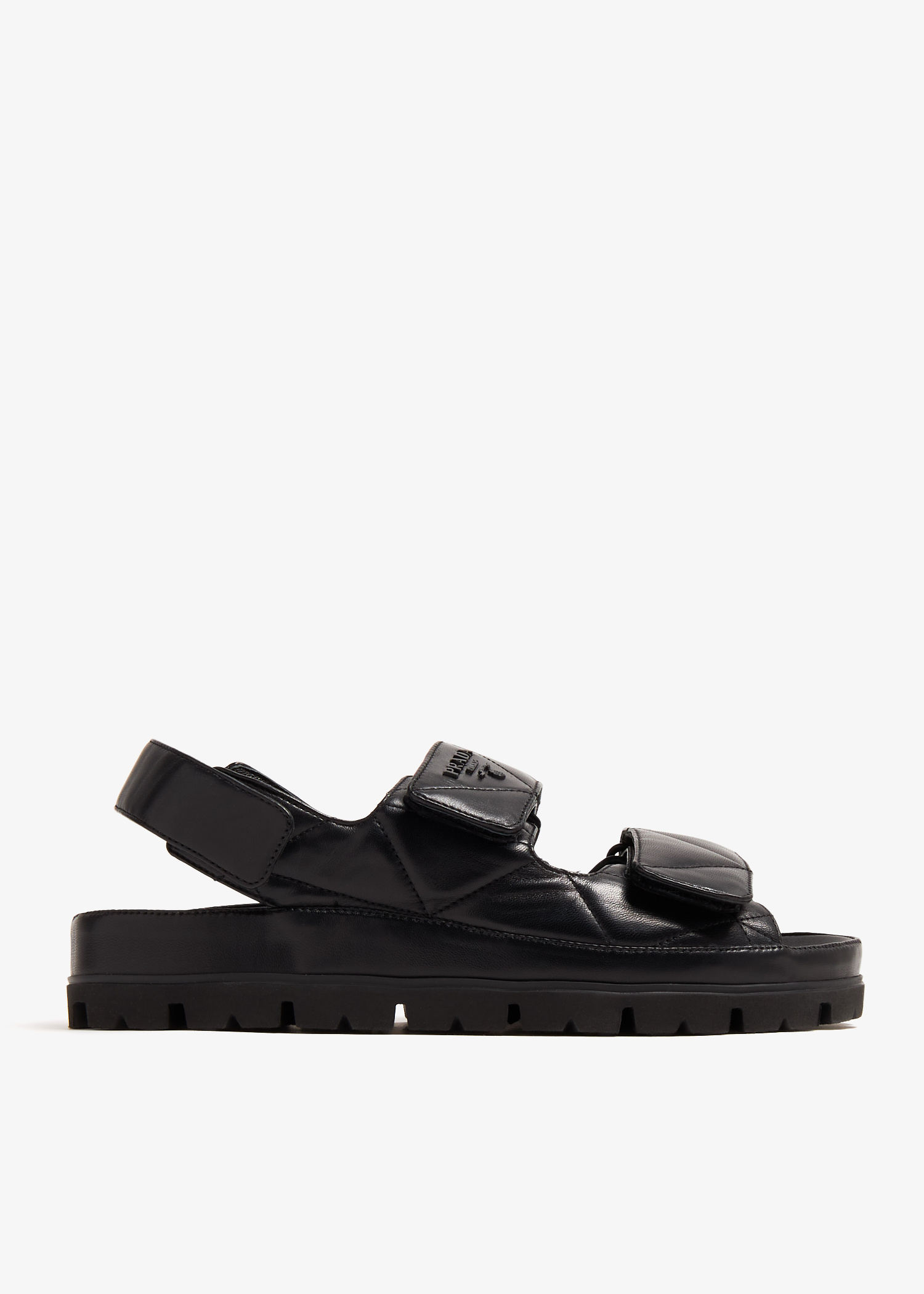 Prada Padded nappa leather sandals for Women - Black in UAE