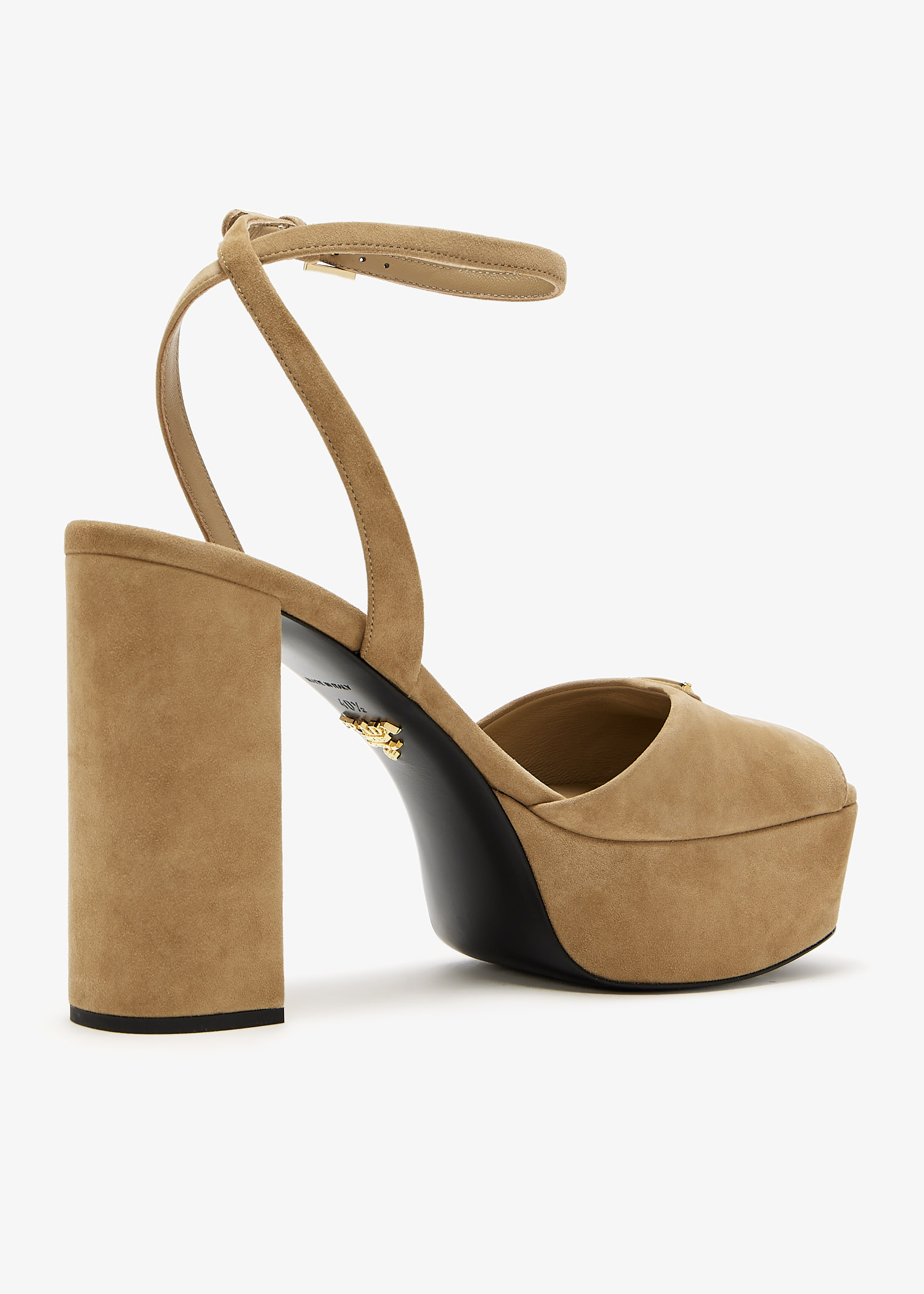 Prada Suede platform sandals for Women - Beige in KSA | Level Shoes