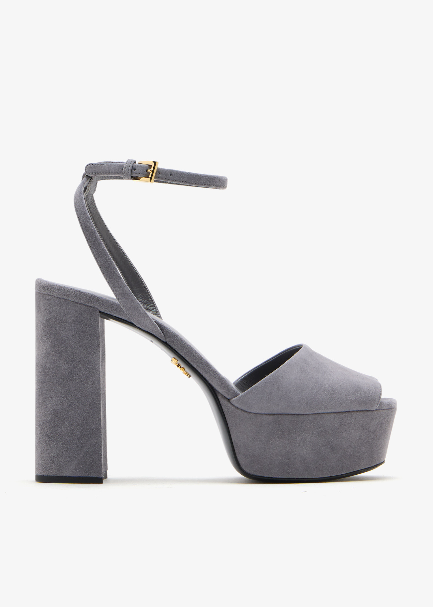 Prada Suede platform sandals for Women - Grey in KSA | Level Shoes