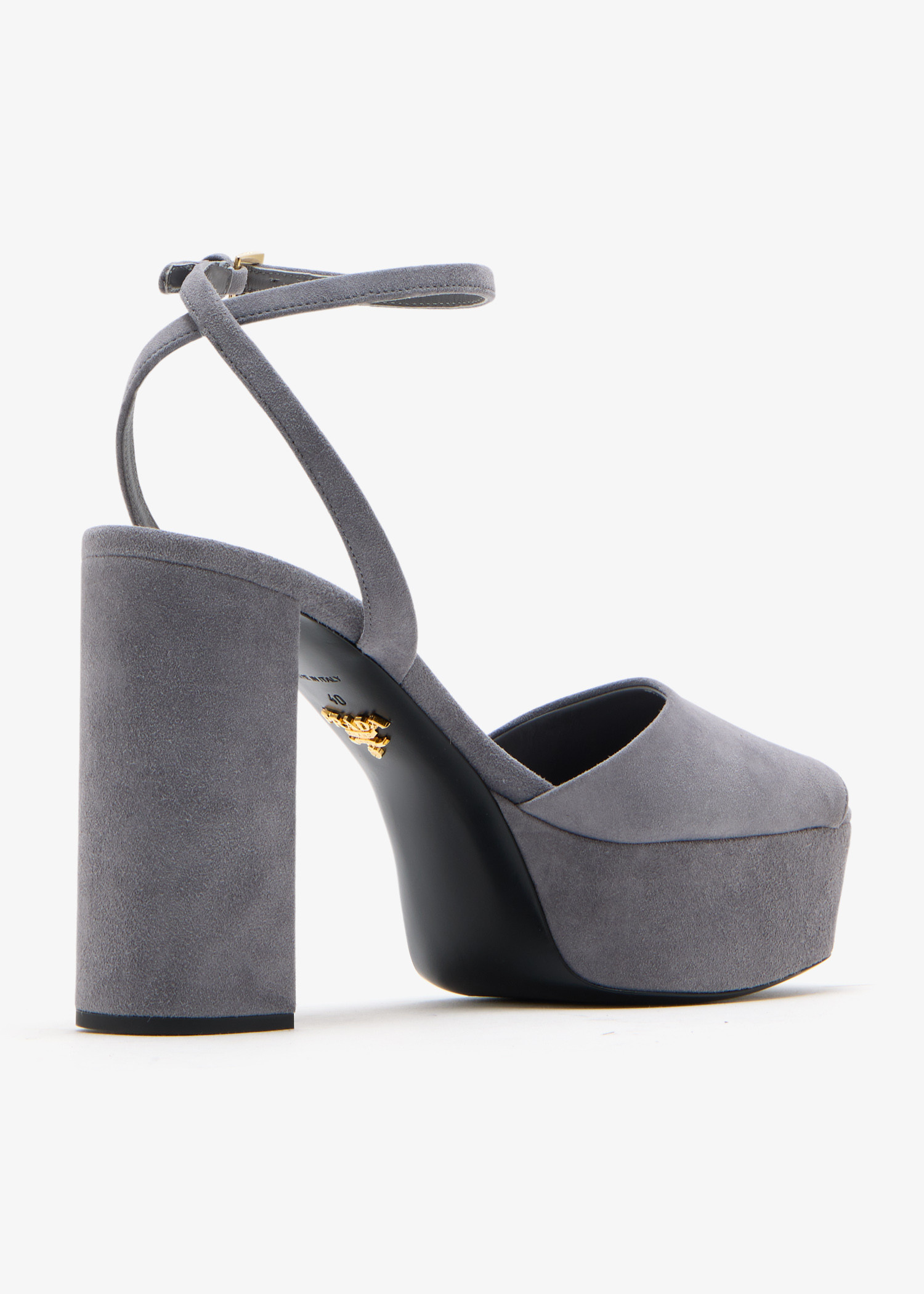 Prada Suede platform sandals for Women - Grey in KSA | Level Shoes