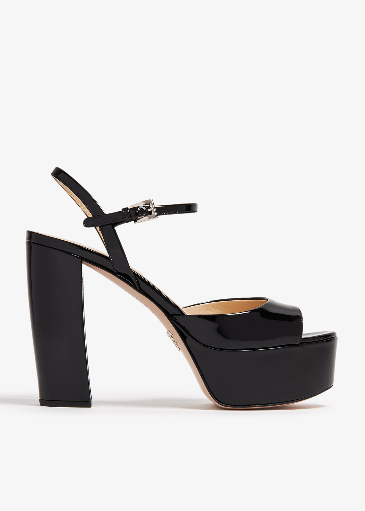 Prada High-heeled patent leather sandals for Women - White in KSA