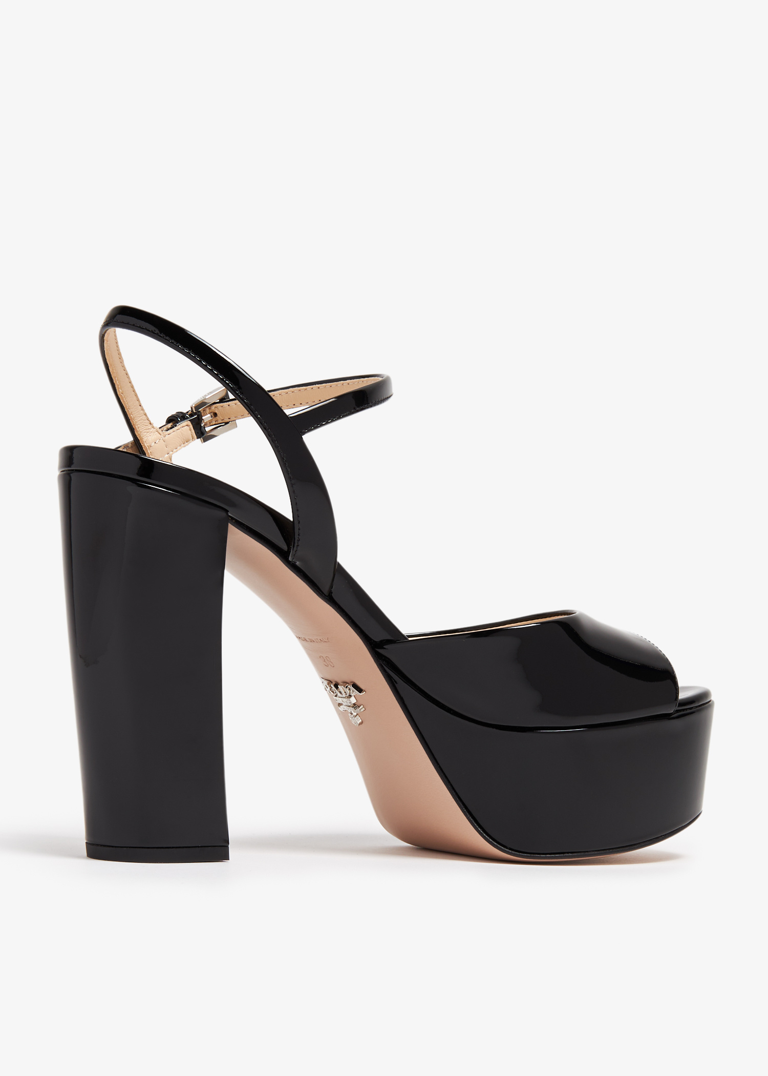 靴 PRADA Leather Strap Heels PRADA High-heeled satin sandals 1XP48B_049_F0002_F_135