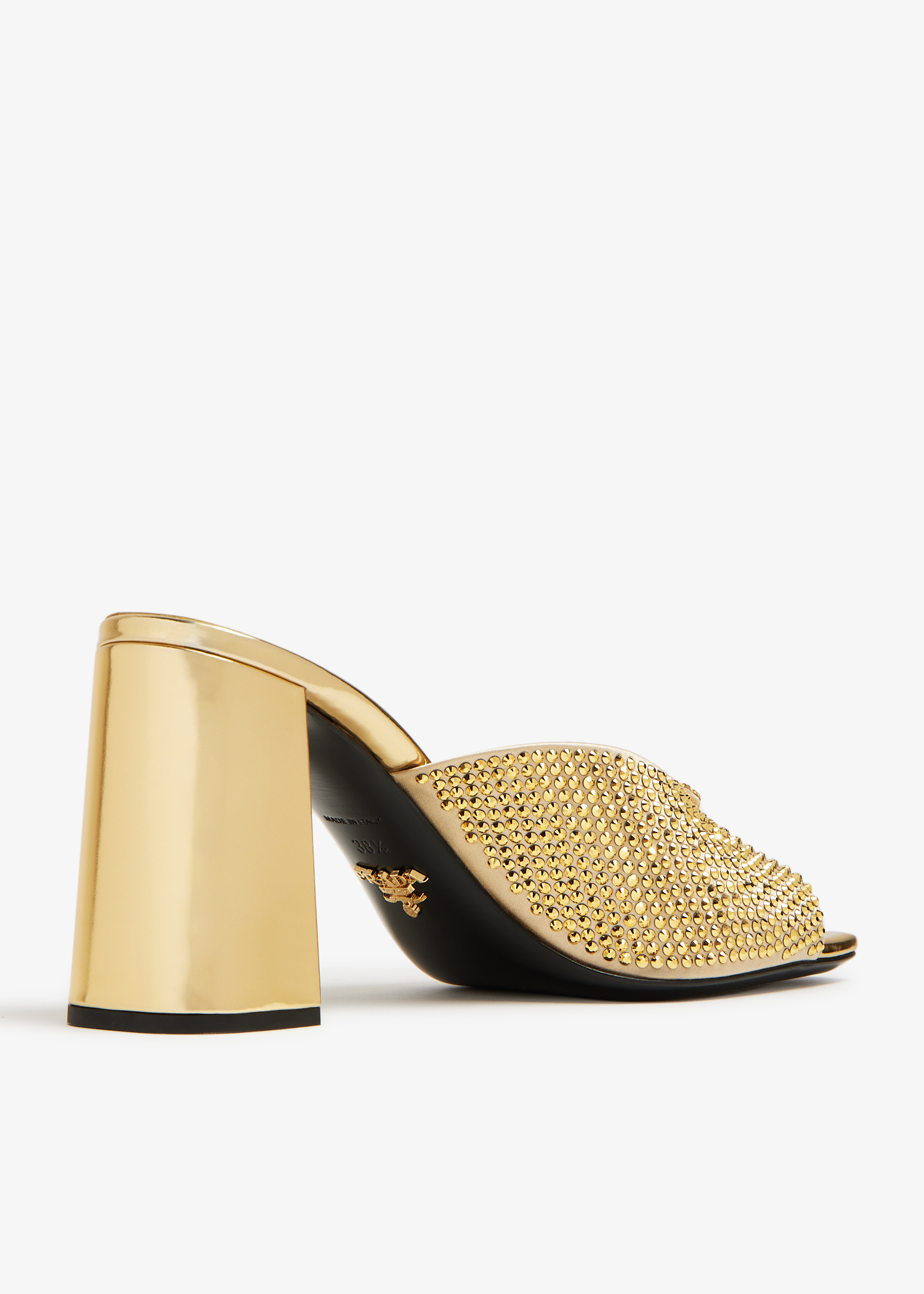 ヴィンテージ PRADA プラダ ミュール 37 24cm位 ハトメ ゴールド ヴィンテージ PRADA プラダ ミュール 37 24cm位 ハトメ ゴールド