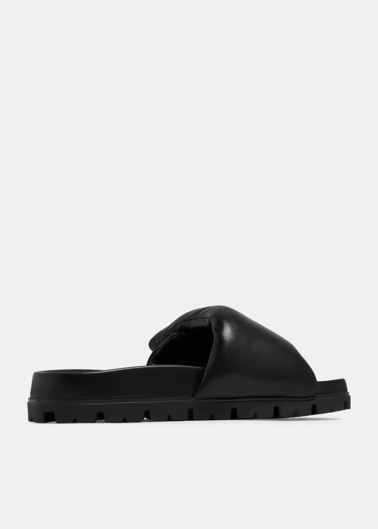 【日本入手困難】Padded nappa leather slides Prada Padded Nappa Leather Slides | Saks Fifth Avenue