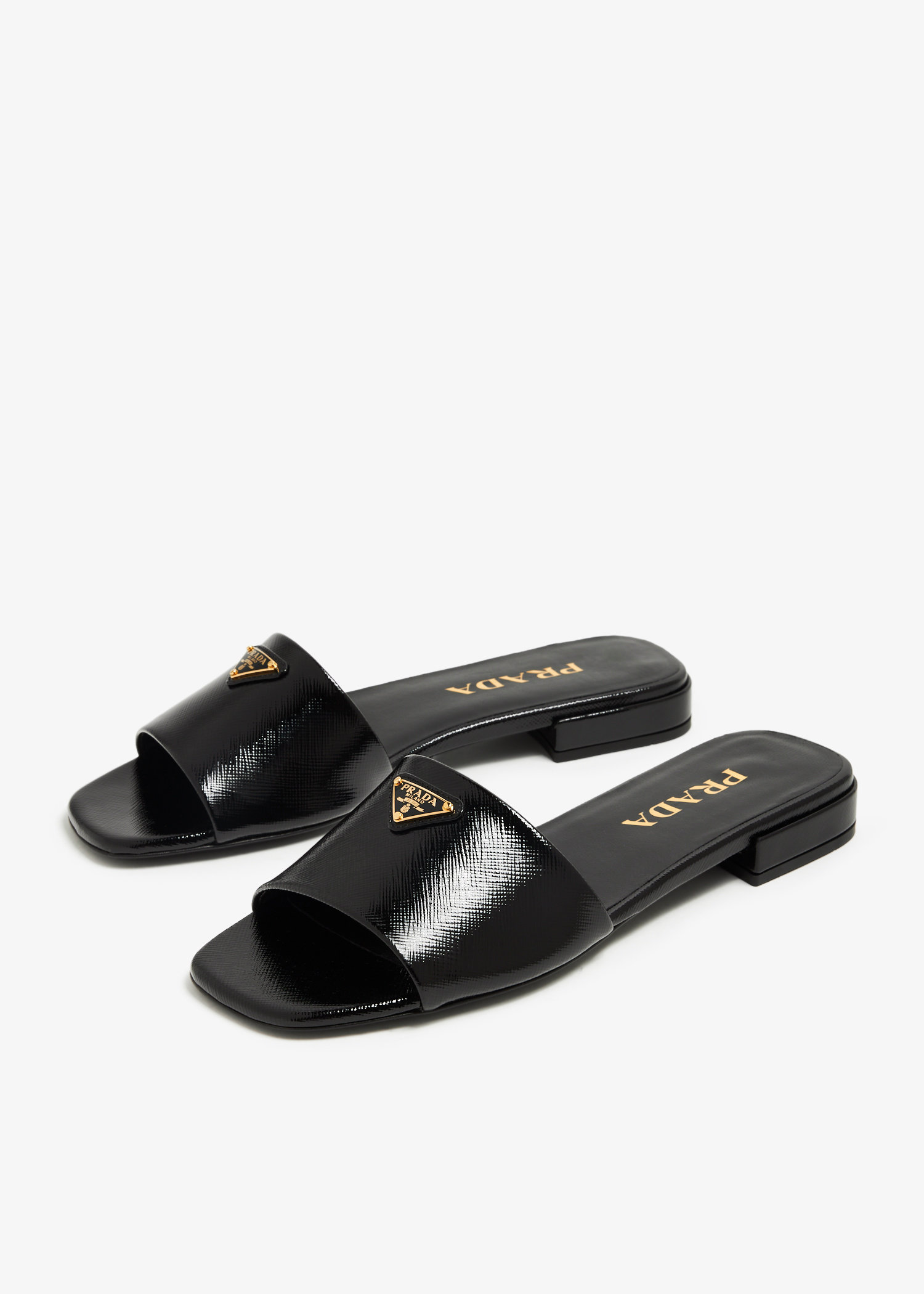 【希少】 PRADA Soft slides スライド ラバー ブラック ロゴ PRADA (プラダ) ロゴ ラバー スライドサンダル PR2X30853LKVF02