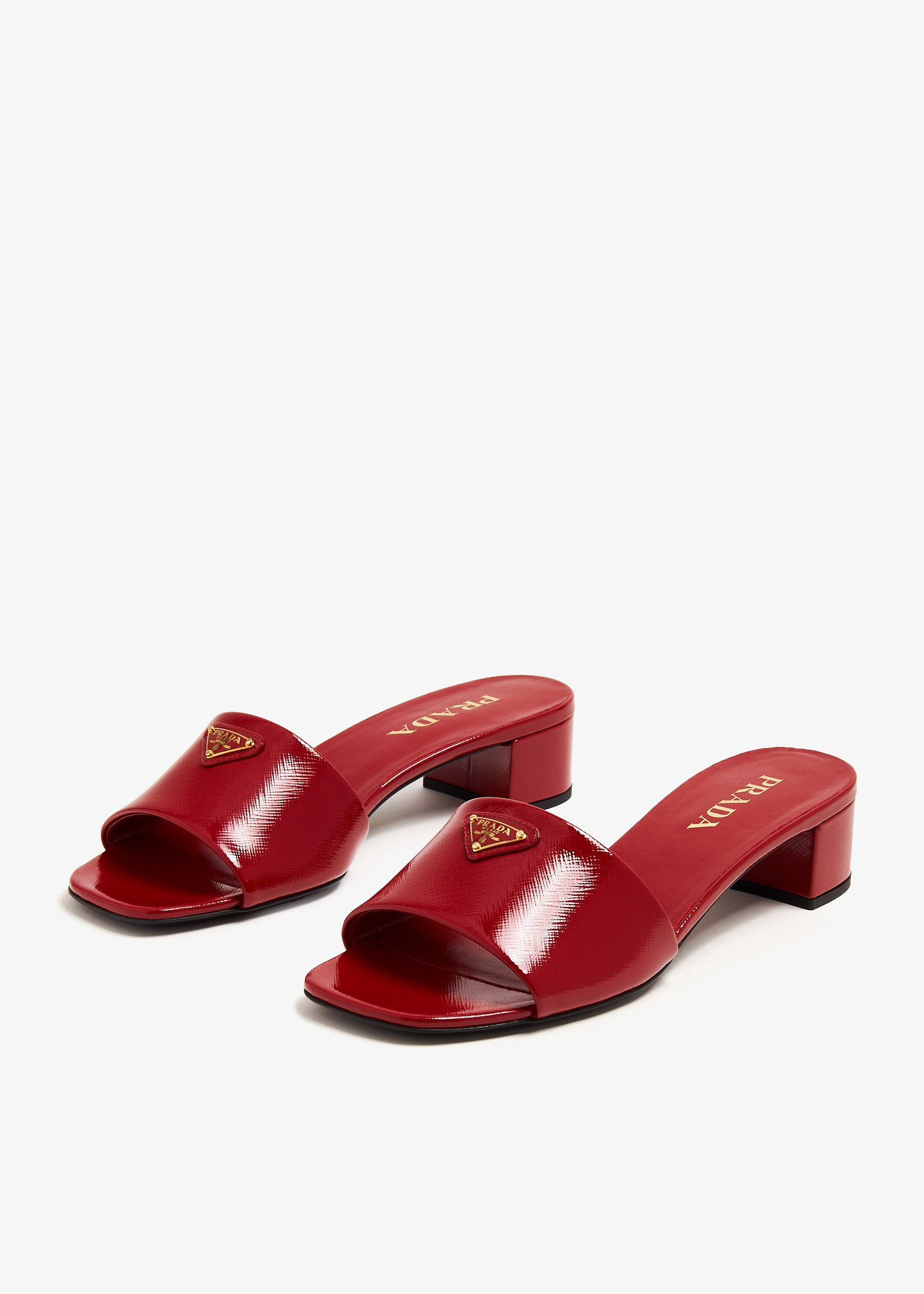 Prada Saffiano patent leather sandals  ★関税込 Prada Saffiano patent leather sandals for Women - Black in