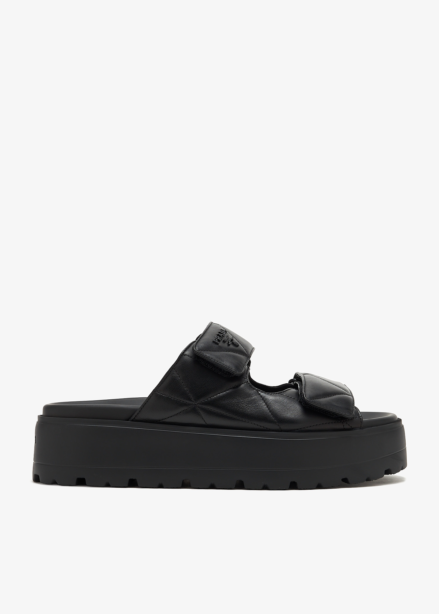 【日本入手困難】Padded nappa leather slides 0400022521506_BLACK?wid=830&