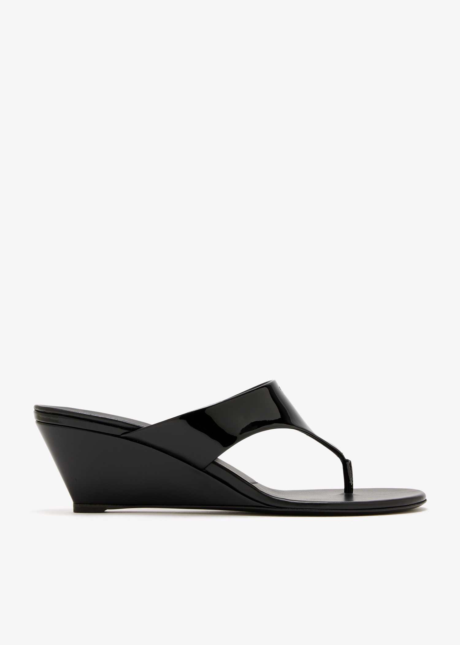 Prada Patent leather thong sandals for Women - Black in UAE