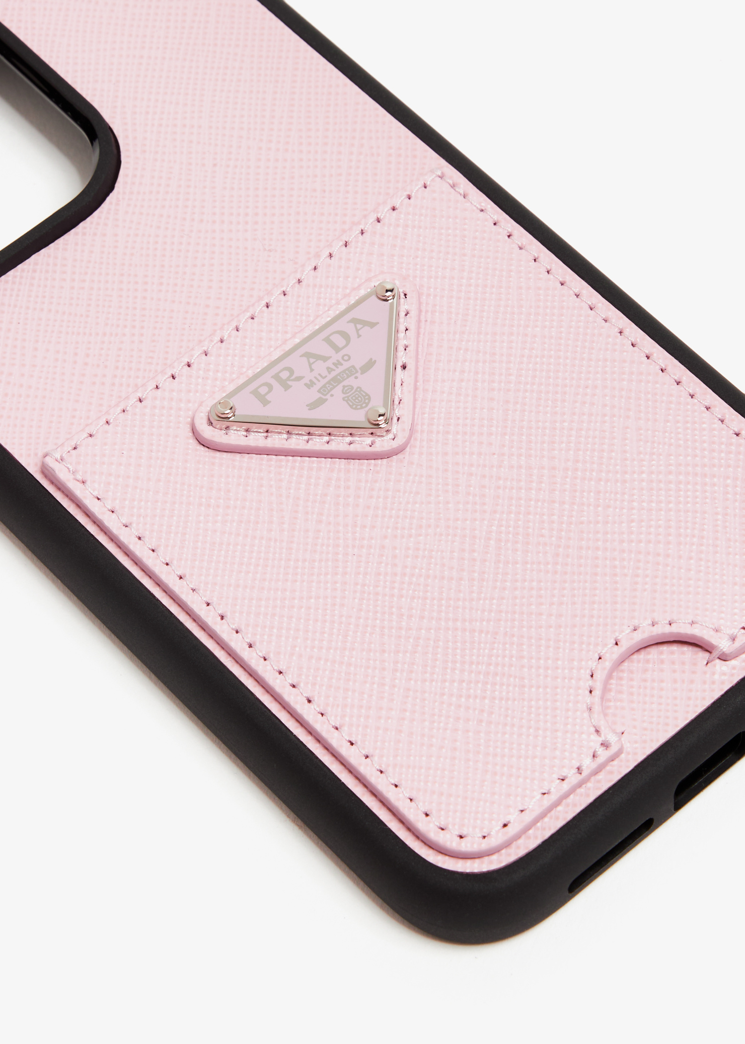 Prada iPhone 15 Pro Max saffiano leather cover for Women - Pink in